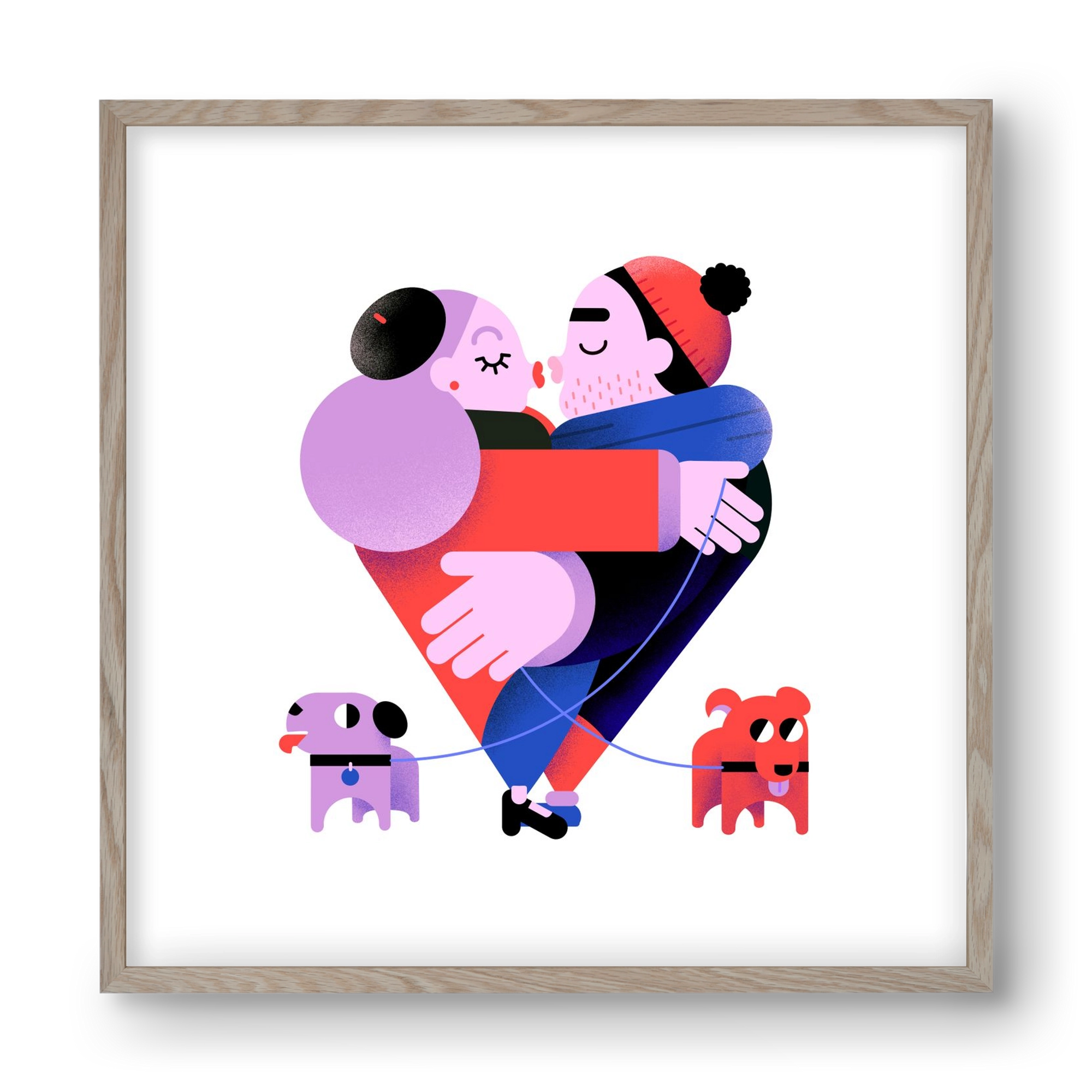 Valentines, 40x40 cm (40x40 cm), Tölgy keret