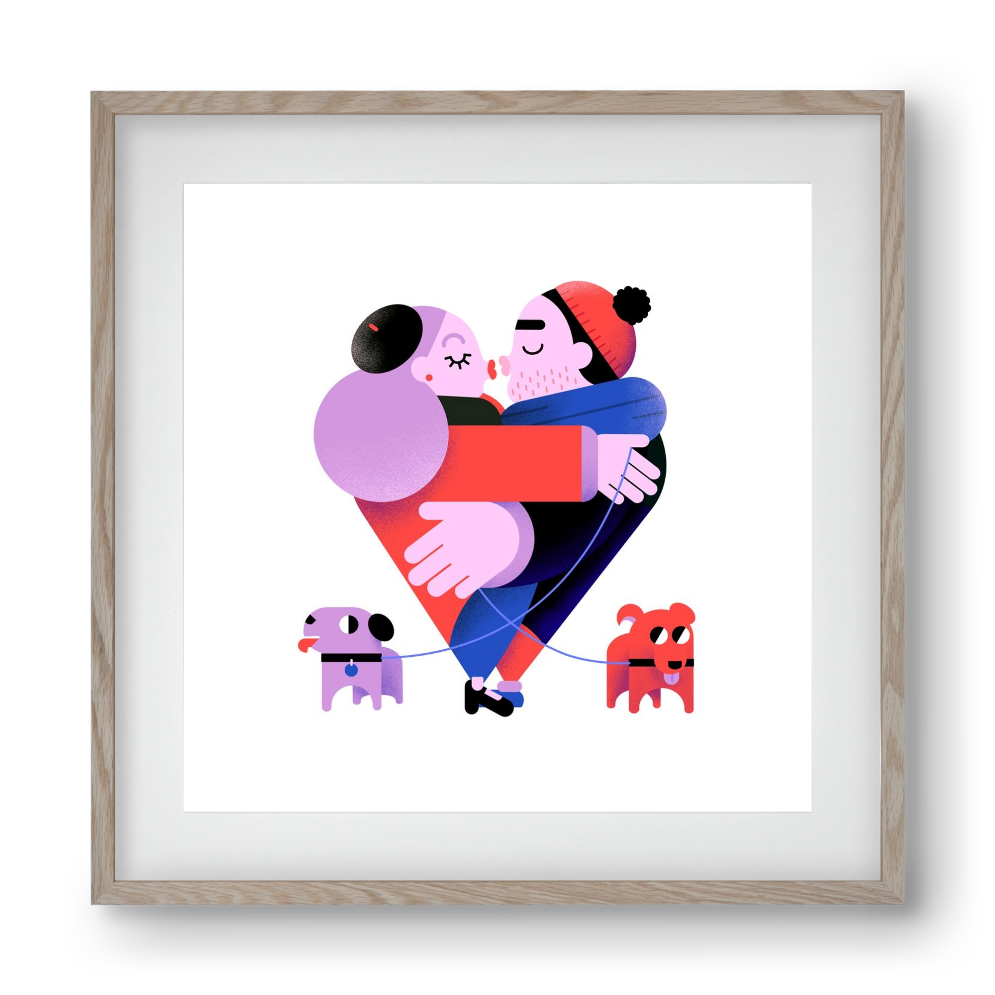 Valentines, 40x40 cm (30x30 cm), Tölgy keret, paszpartuval