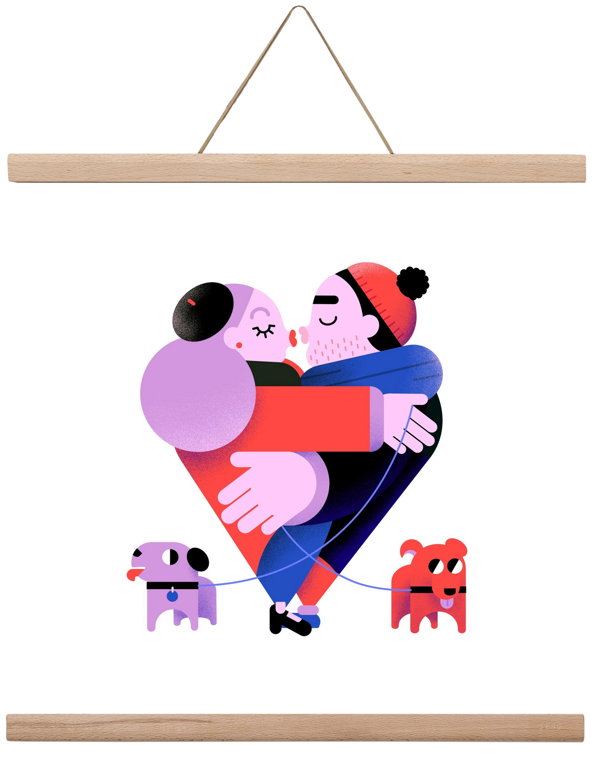 Valentines, 40x40 cm (40x40 cm), Tölgy akasztó