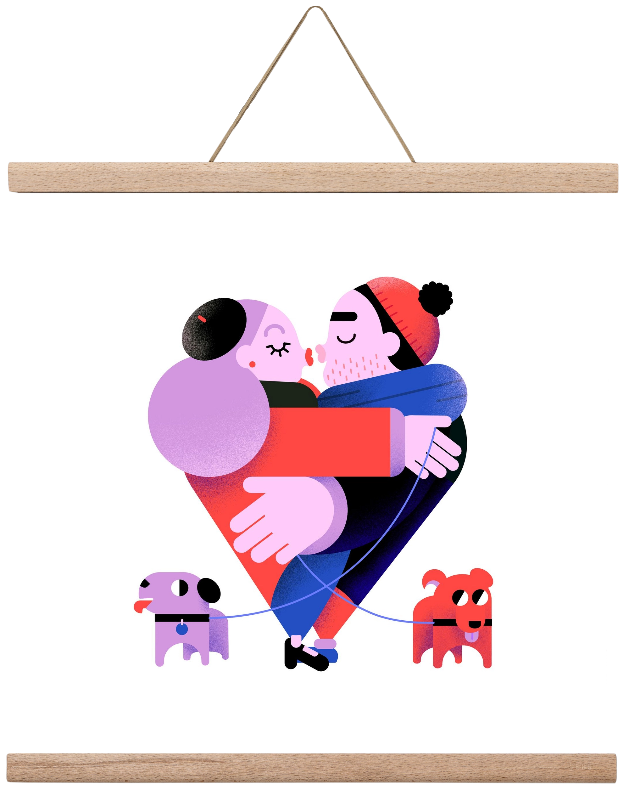 Valentines, 40x40 cm (40x40 cm), Tölgy akasztó