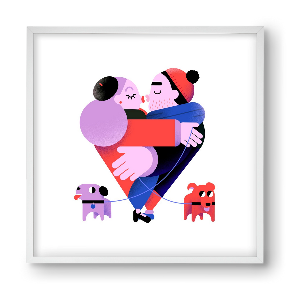 Valentines, 40x40 cm (40x40 cm), Fehér keret