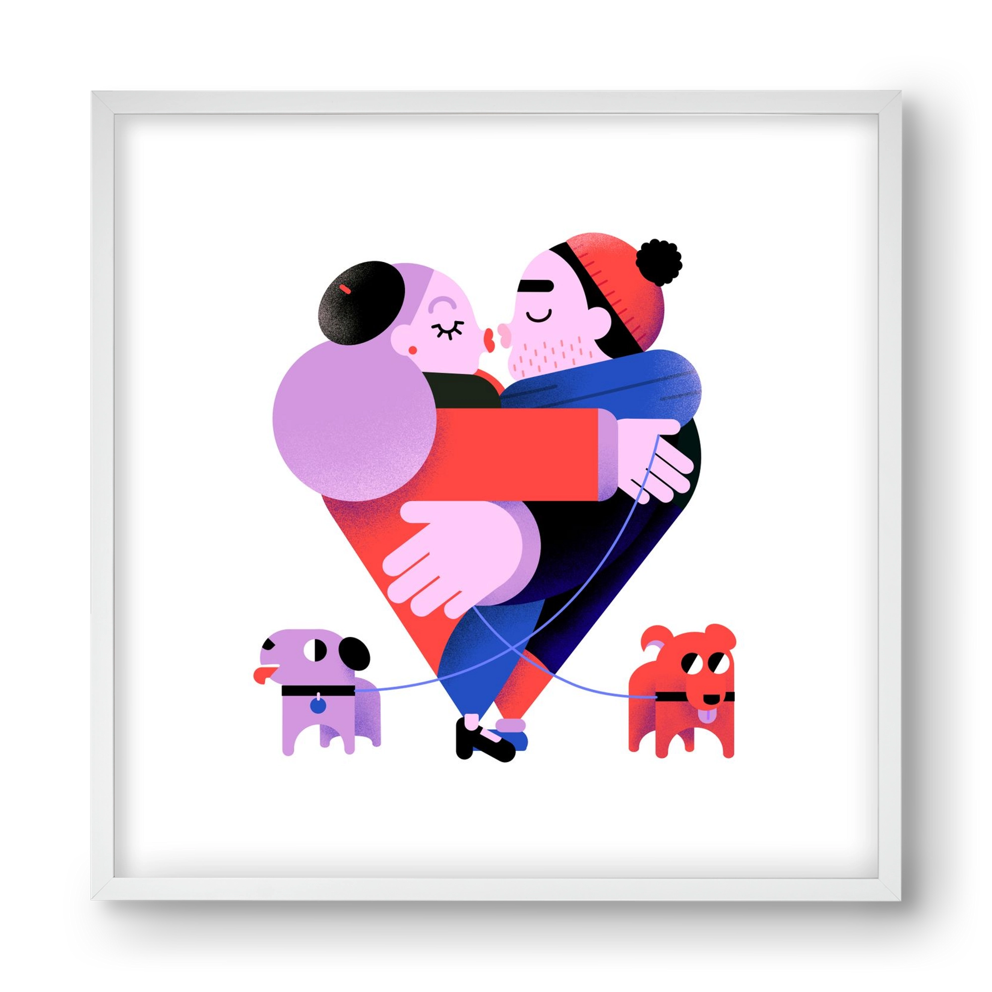 Valentines, 40x40 cm (40x40 cm), Fehér keret