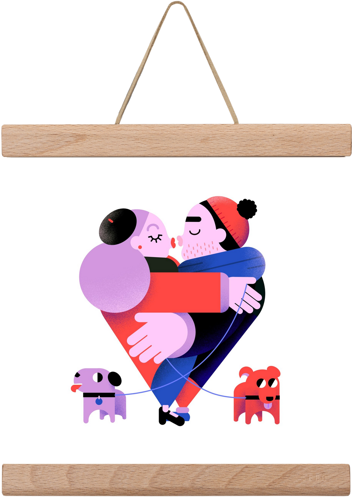 Valentines, 20x20 cm (20x20 cm), Tölgy akasztó