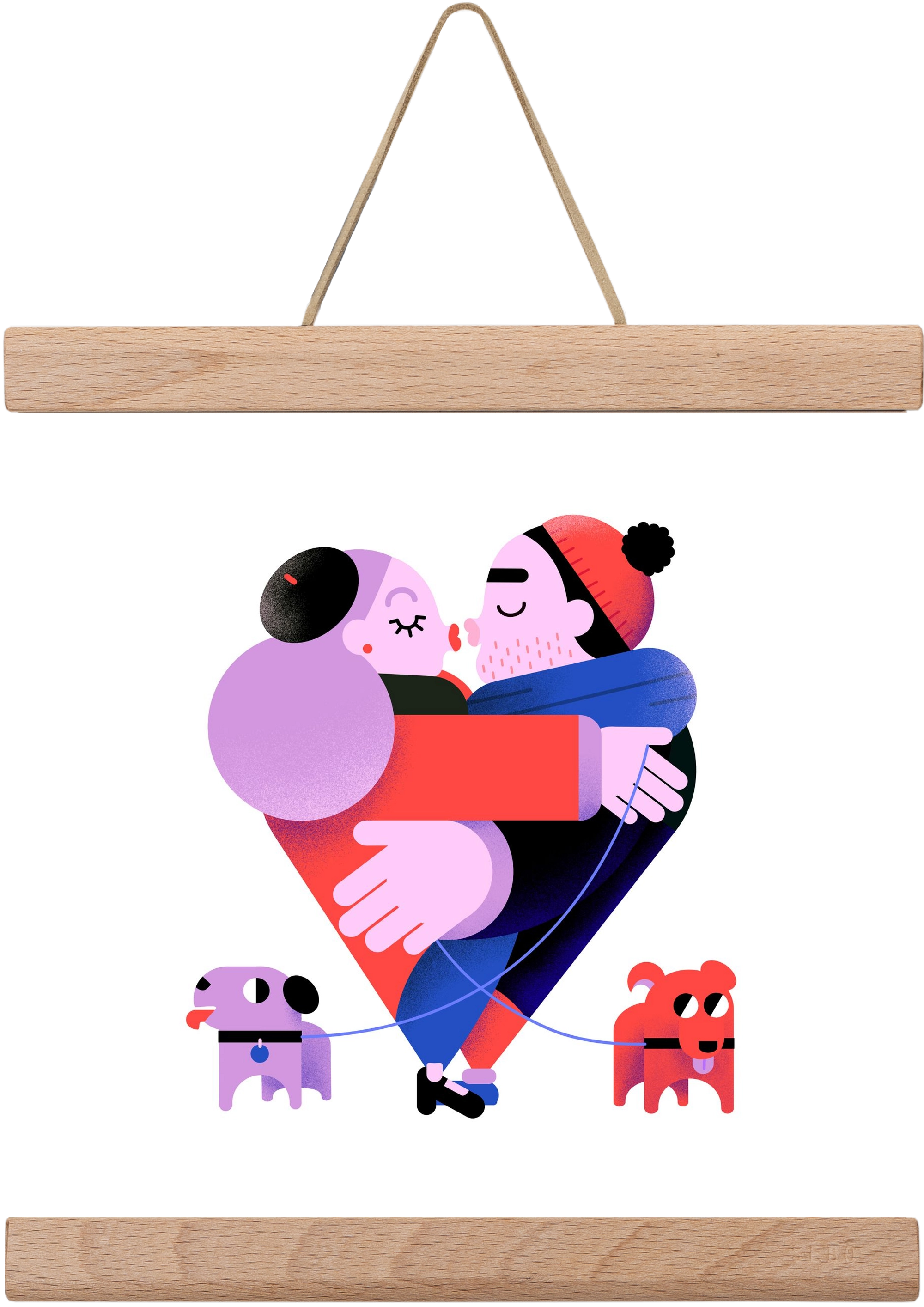 Valentines, 20x20 cm (20x20 cm), Tölgy akasztó