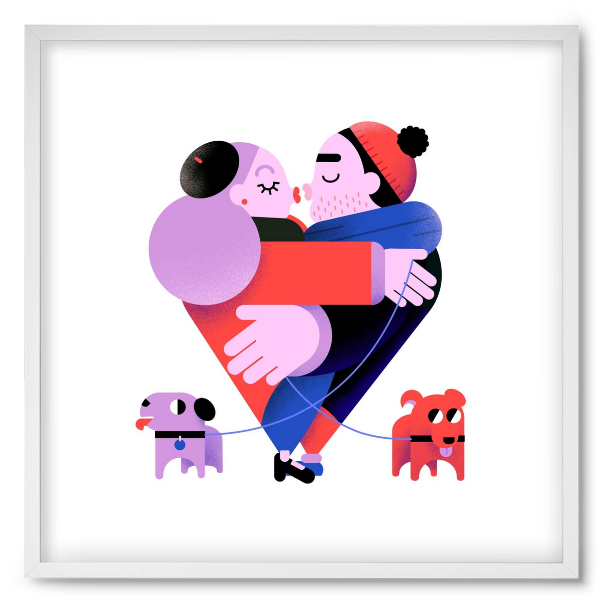 Valentines, 50x50 cm (50x50 cm), Fehér keret