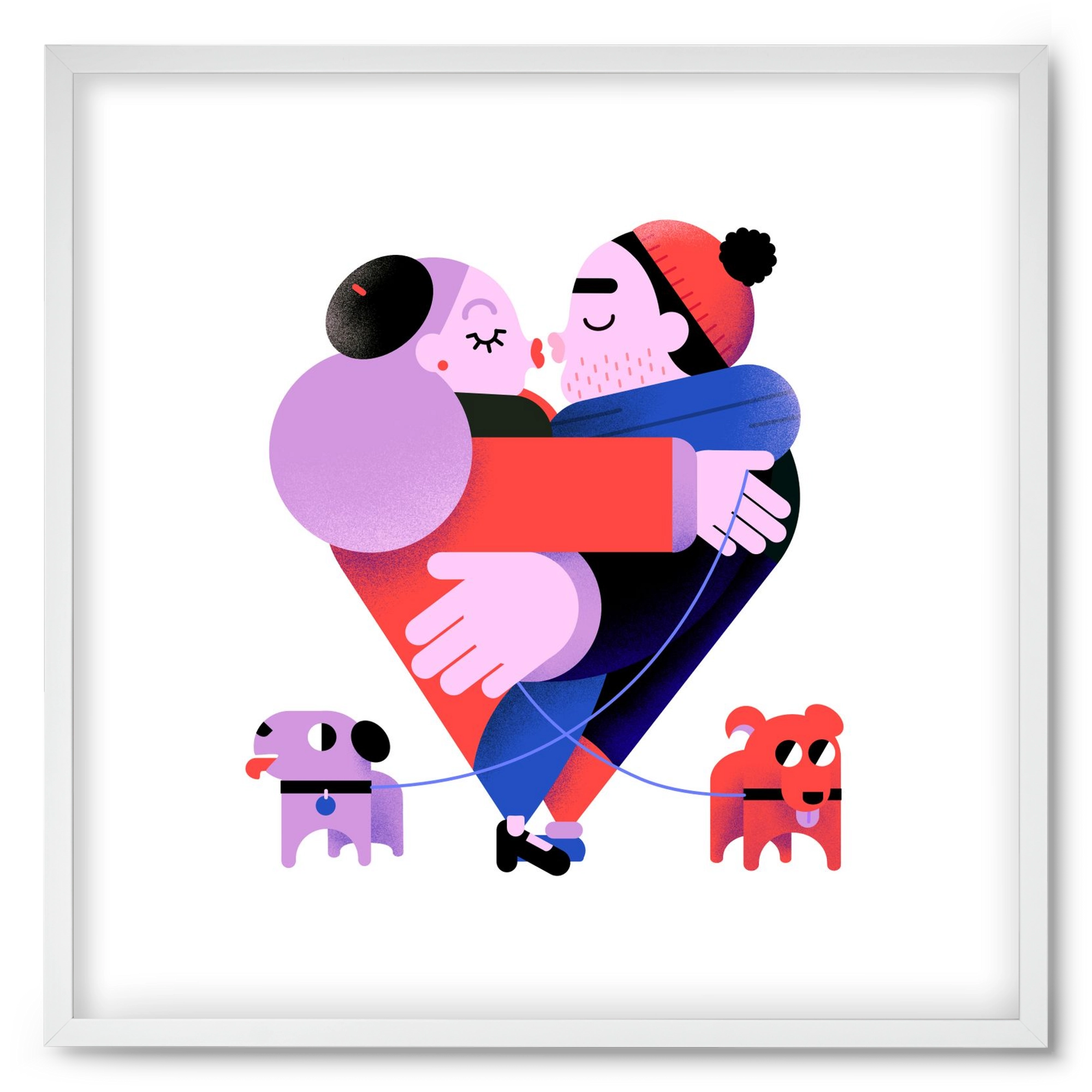 Valentines, 50x50 cm (50x50 cm), Fehér keret