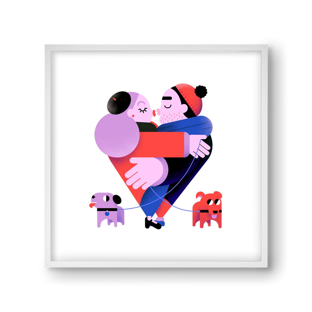 Valentines, 30x30 cm (30x30 cm), Fehér keret