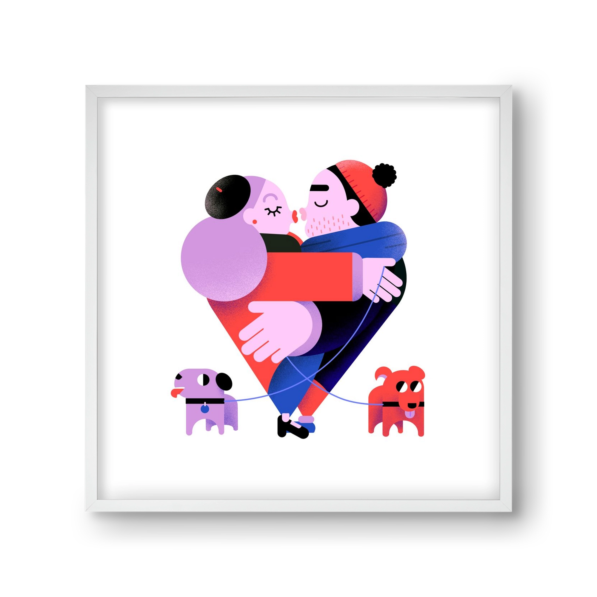 Valentines, 30x30 cm (30x30 cm), Fehér keret