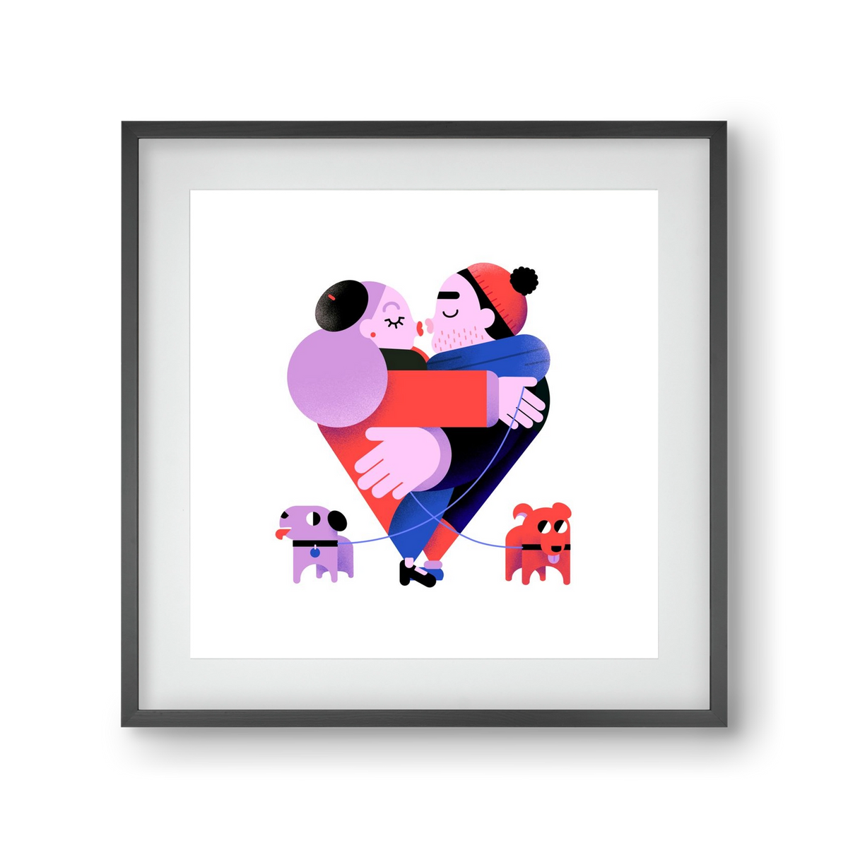 Valentines, 30x30 cm (20x20 cm), Fekete keret, paszpartuval