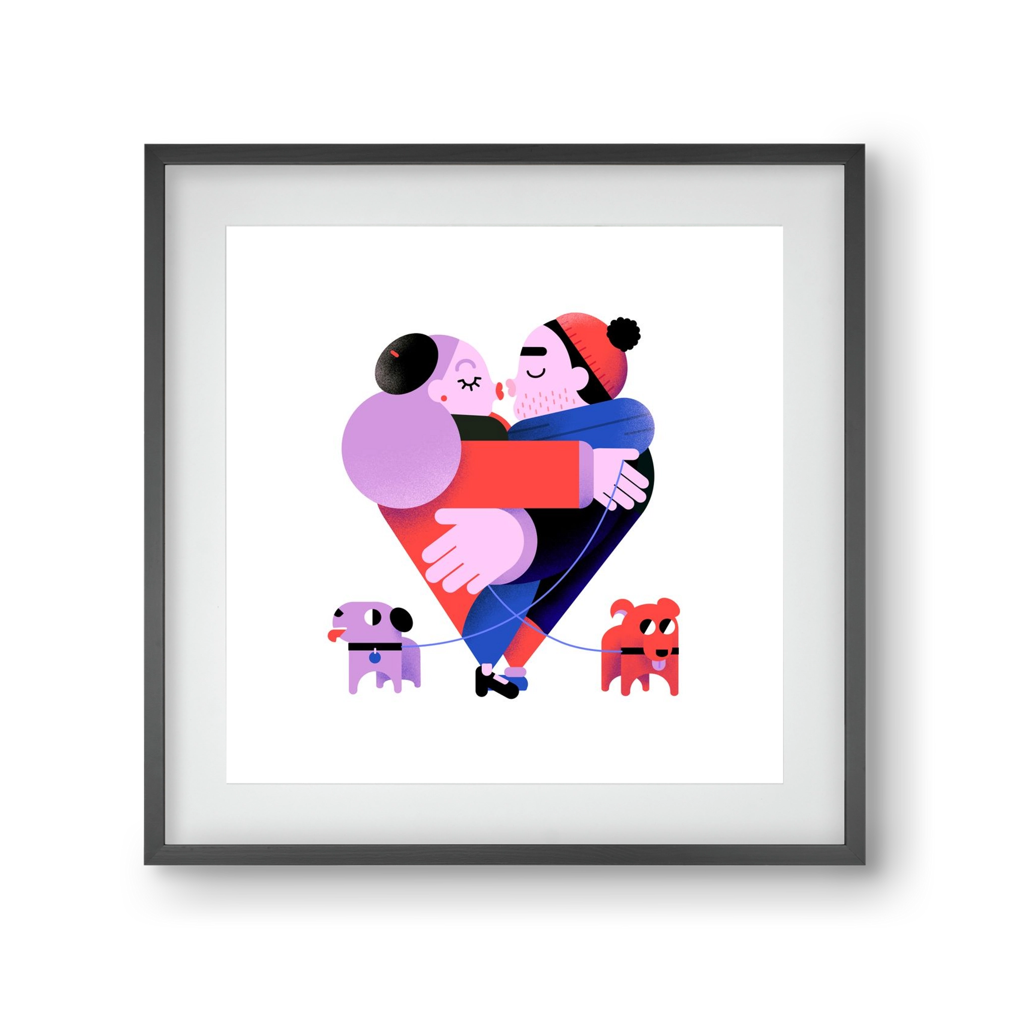 Valentines, 30x30 cm (20x20 cm), Fekete keret, paszpartuval