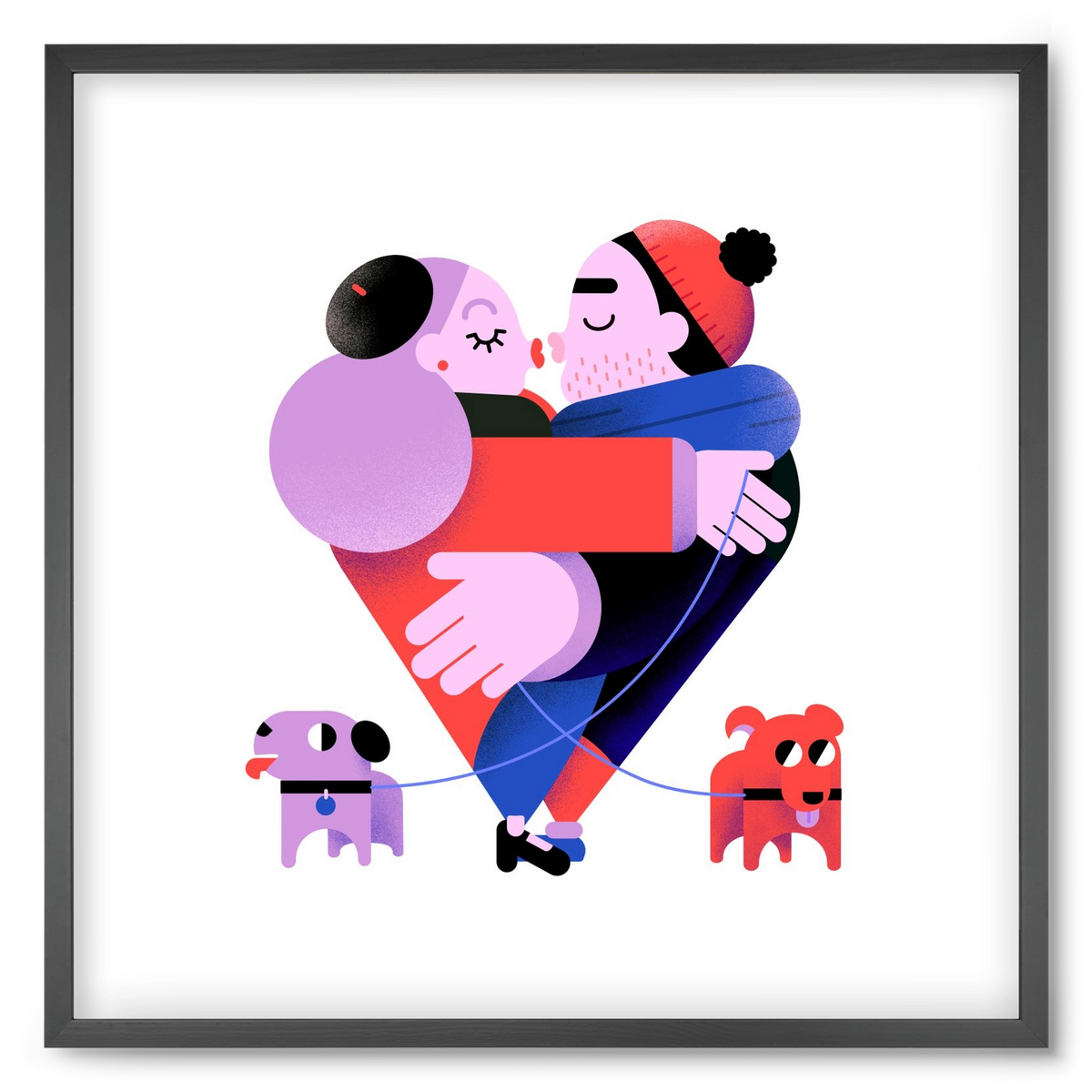 Valentines, 50x50 cm (50x50 cm), Fekete keret