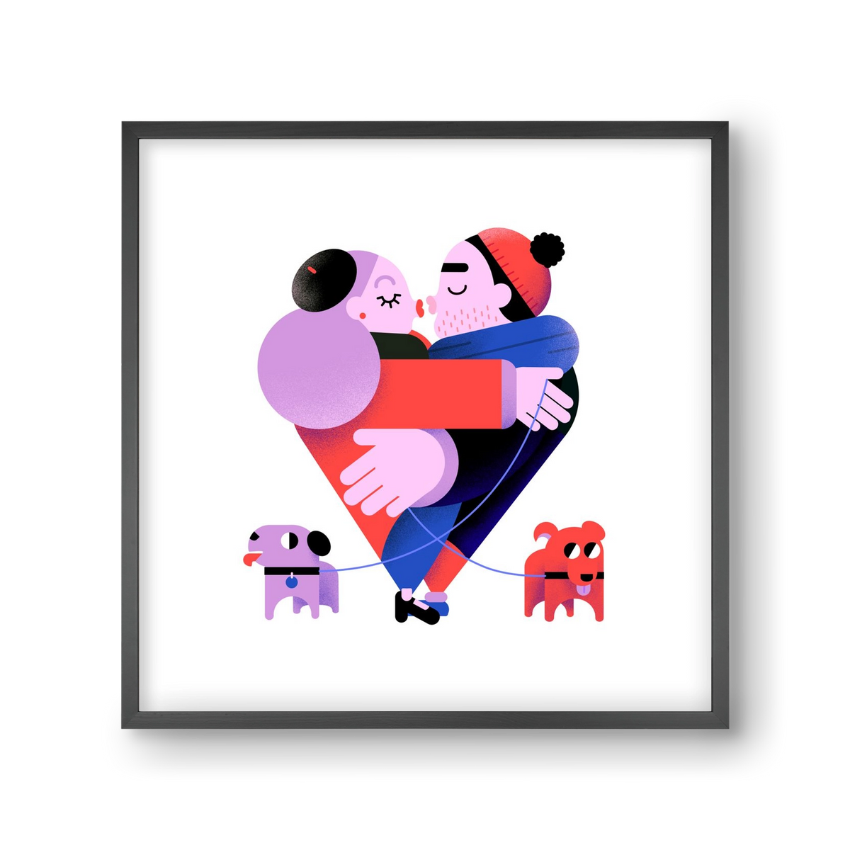 Valentines, 30x30 cm (30x30 cm), Fekete keret