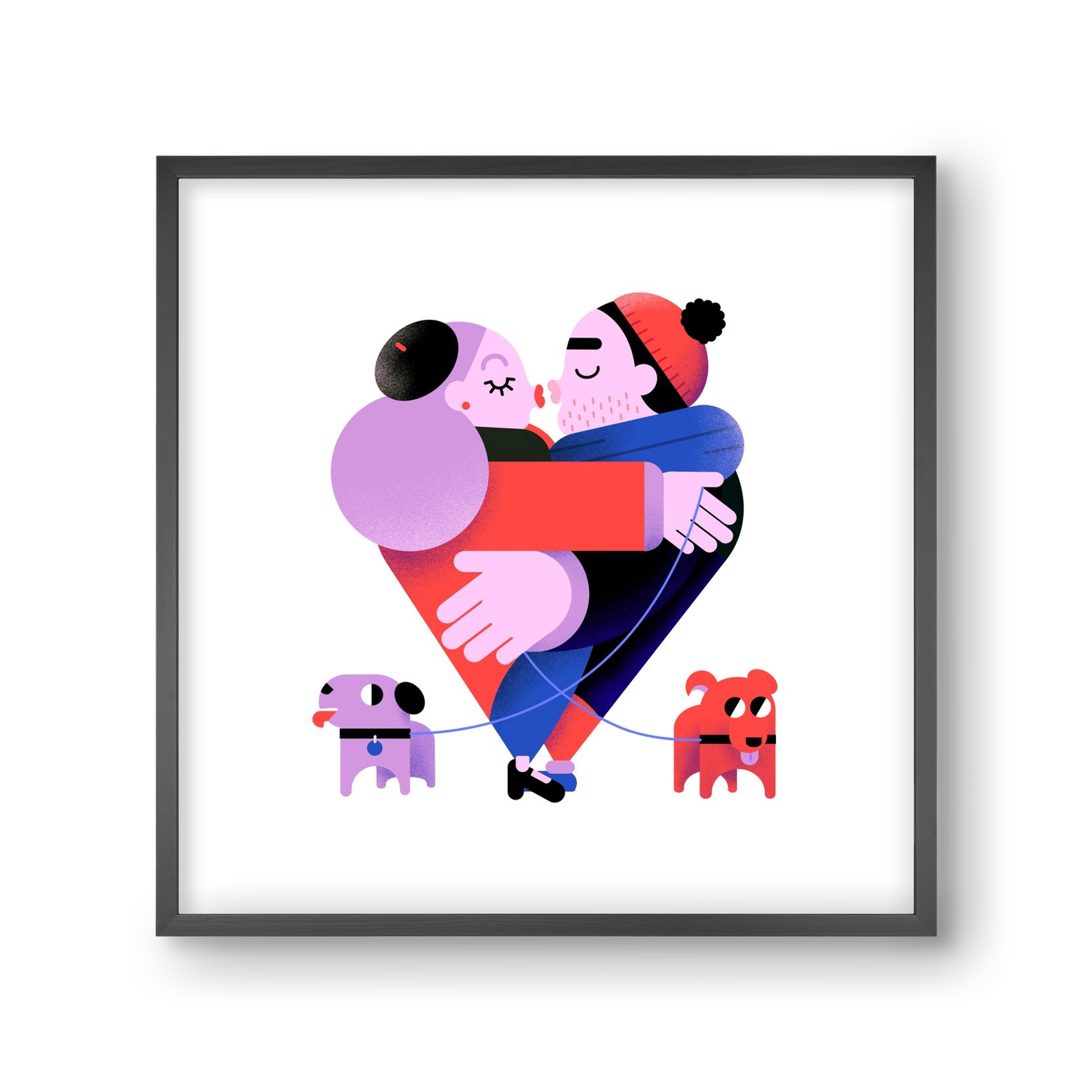 Valentines, 30x30 cm (30x30 cm), Fekete keret