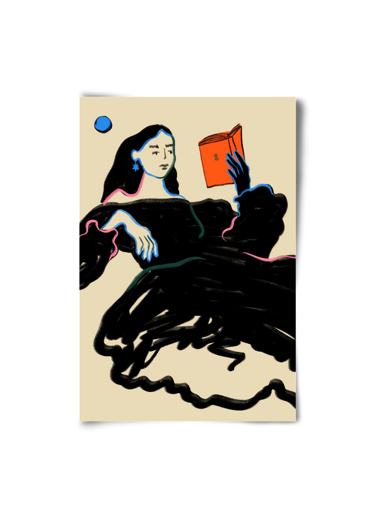 MIDNIGHT READING, 20x30 cm, Keret nélkül