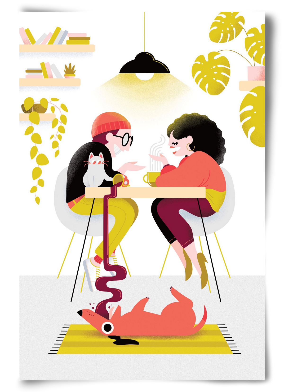 Coffee date, 60x90 cm, Keret nélkül