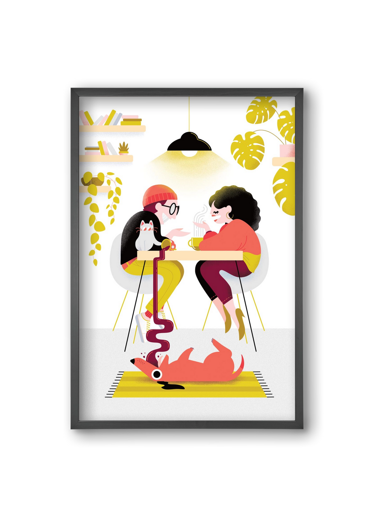 Coffee date, 20x30 cm (20x30 cm), Fekete keret