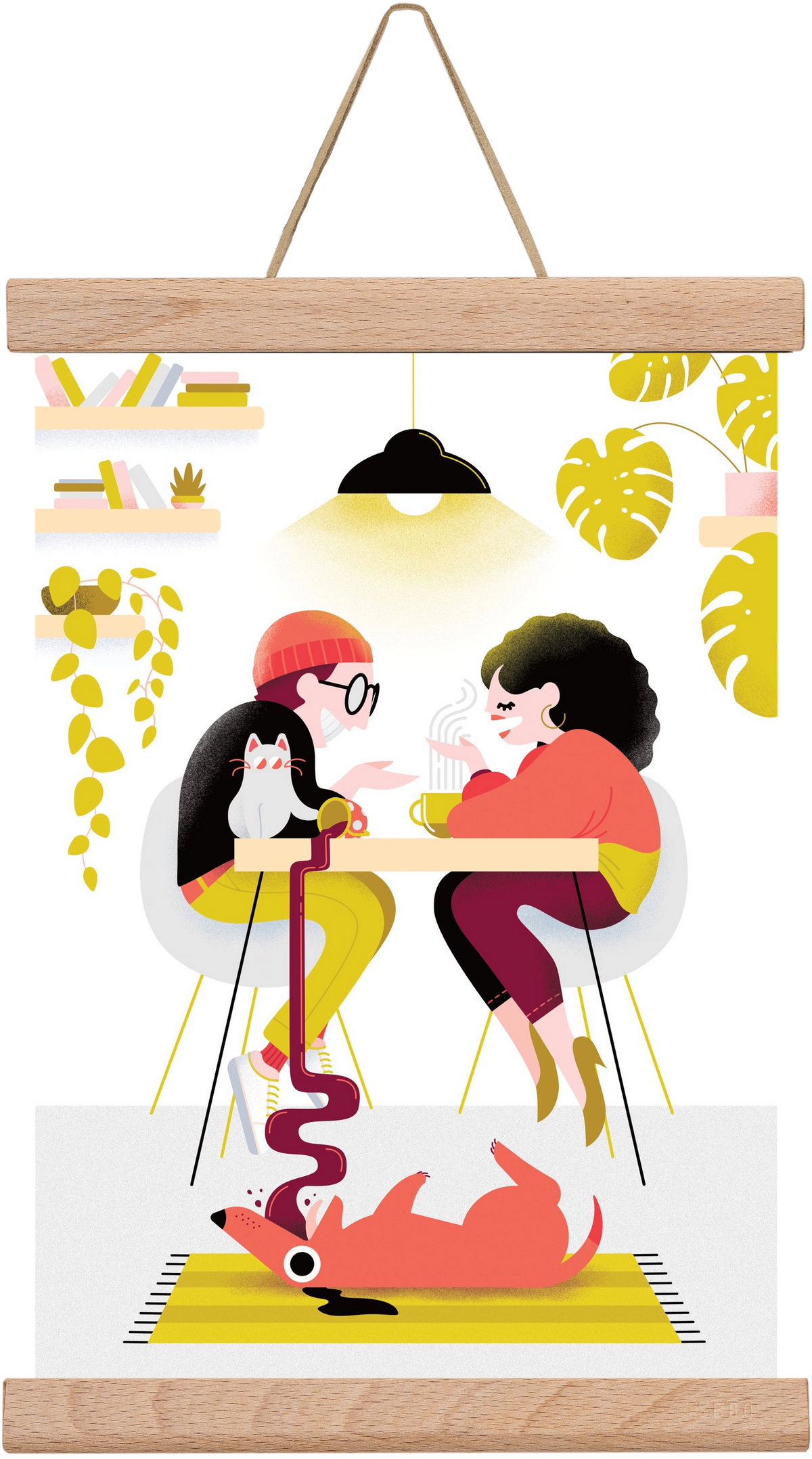 Coffee date, 20x30 cm (20x30 cm), Tölgy akasztó