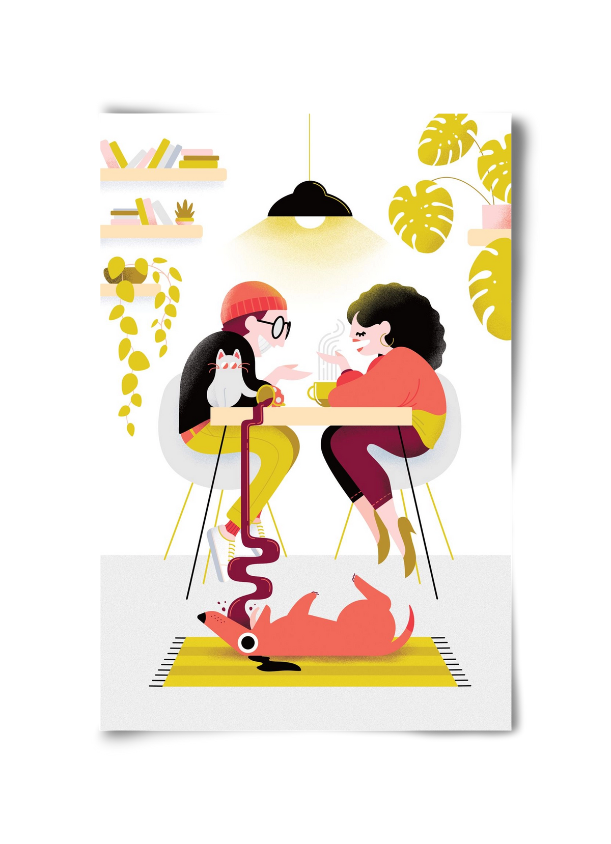 Coffee date, 30x45 cm, Keret nélkül