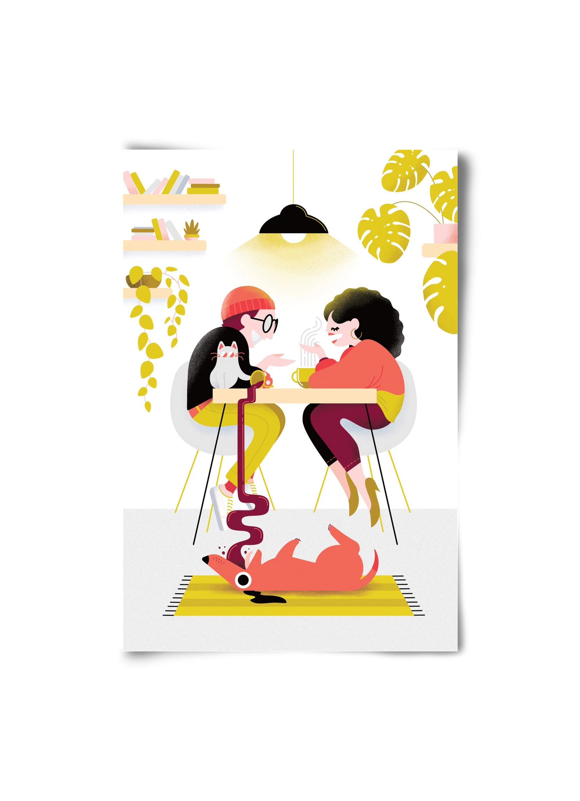 Coffee date, 20x30 cm, Keret nélkül