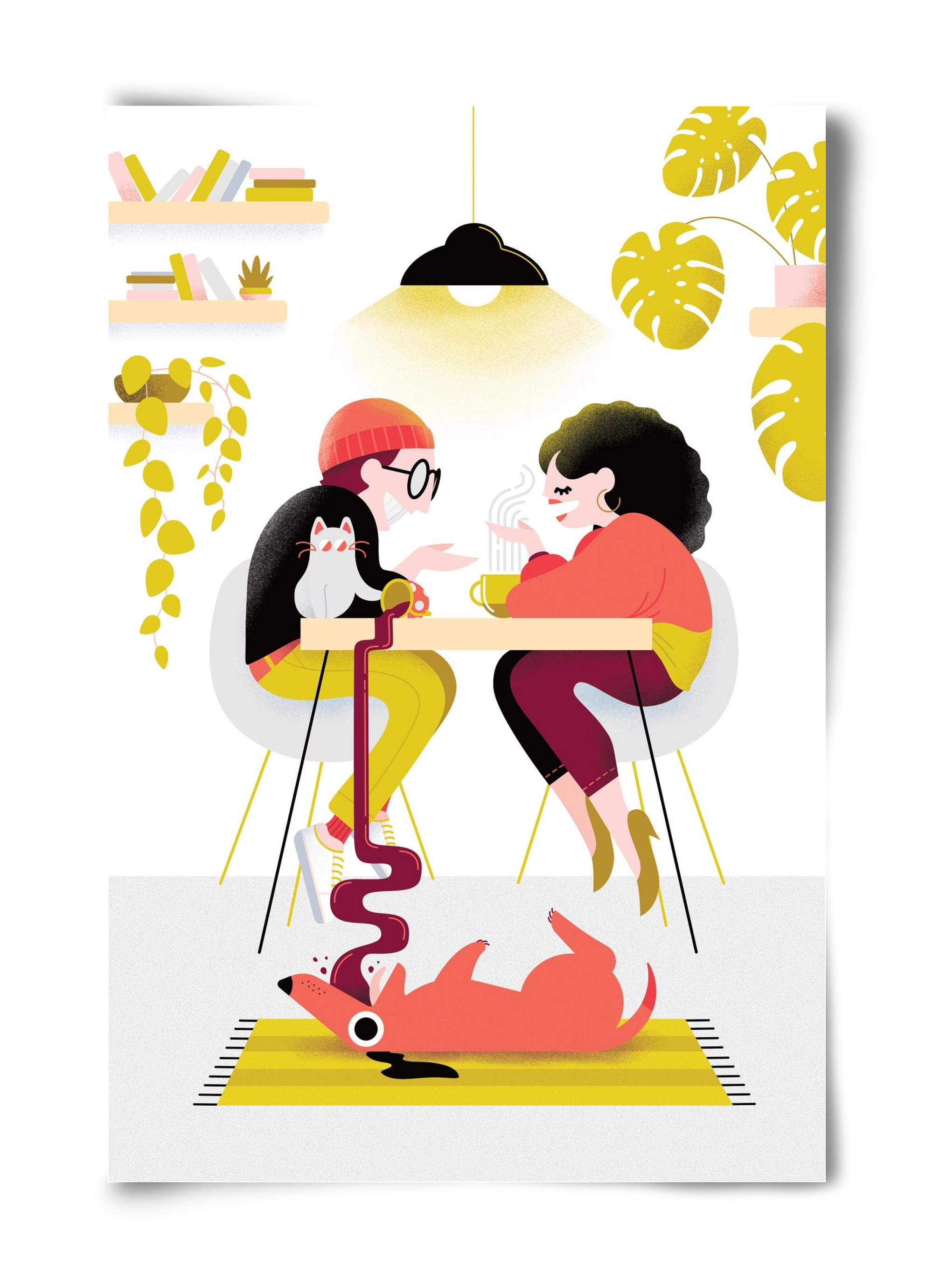 Coffee date, 40x60 cm, Keret nélkül