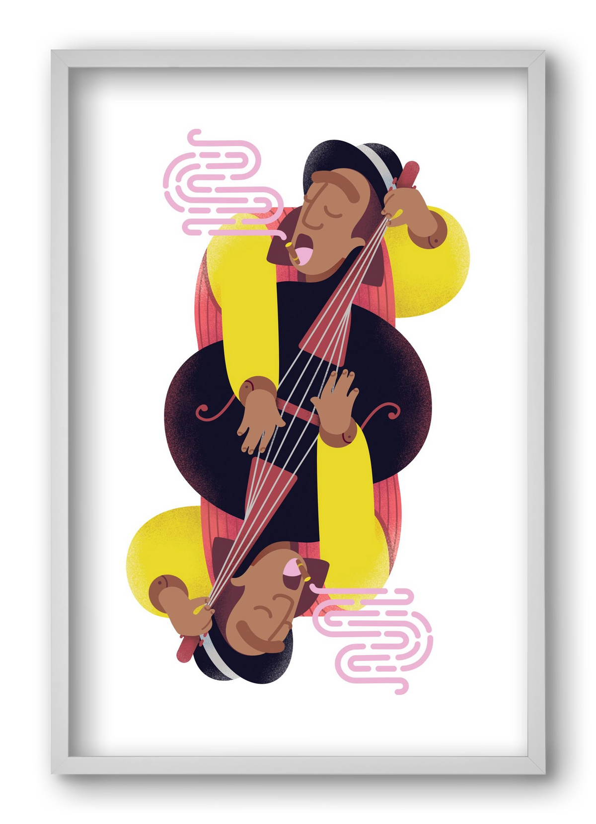 Jazz musician series - Ray, 40x60 cm (40x60 cm), Fehér keret