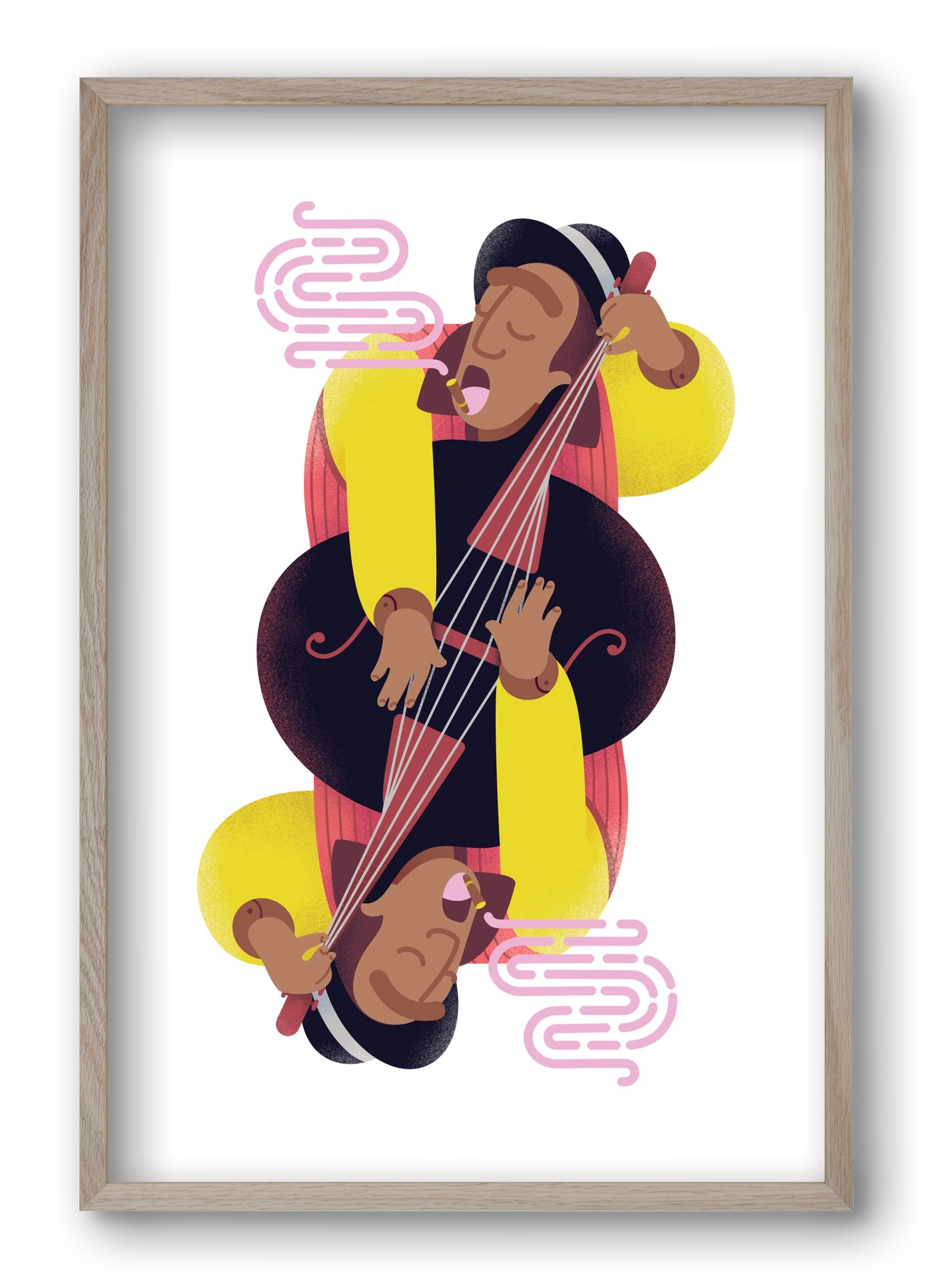 Jazz musician series - Ray, 40x60 cm (40x60 cm), Tölgy keret