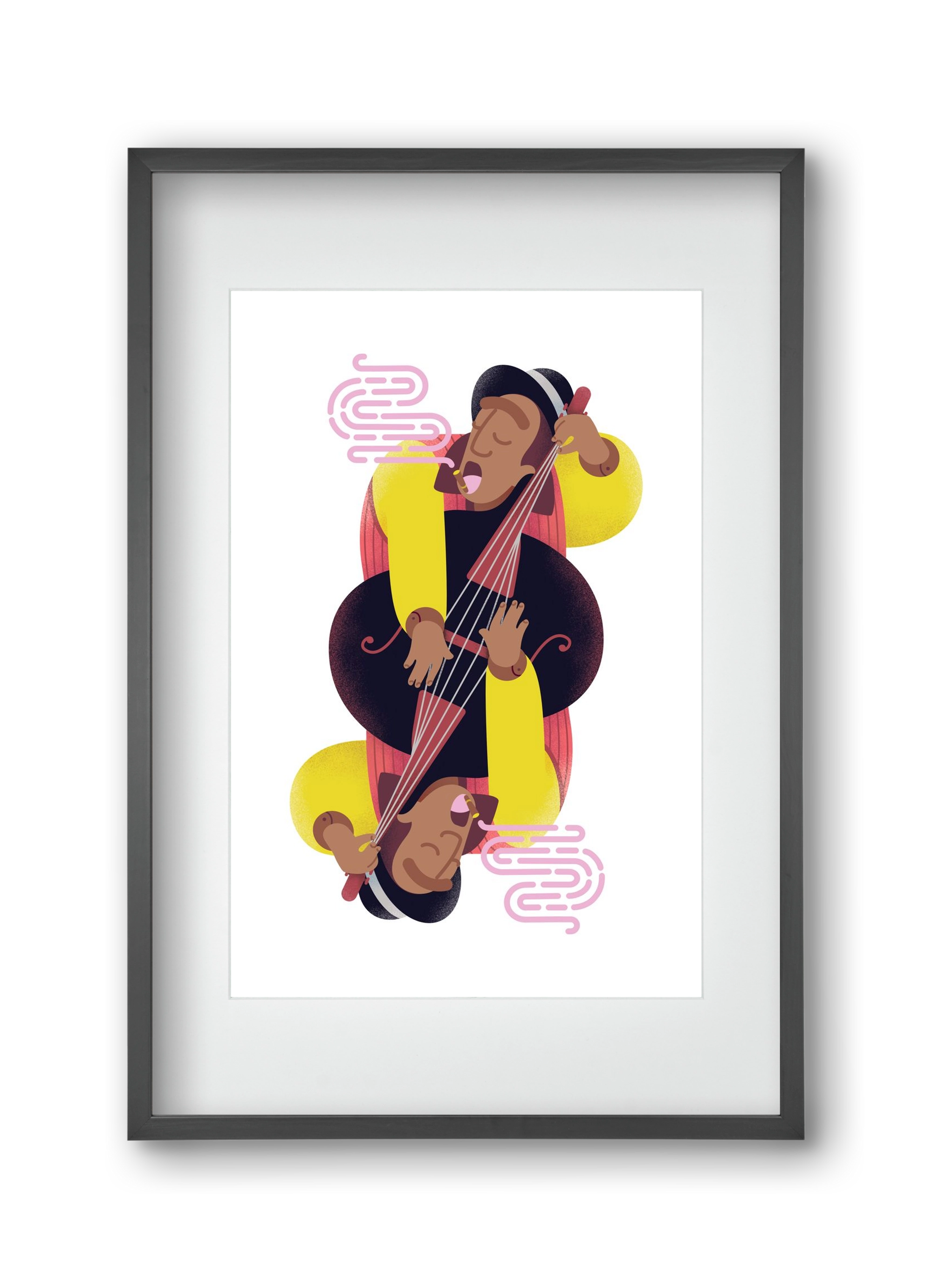 Jazz musician series - Ray, 30x45 cm (20x30 cm), Fekete keret, paszpartuval