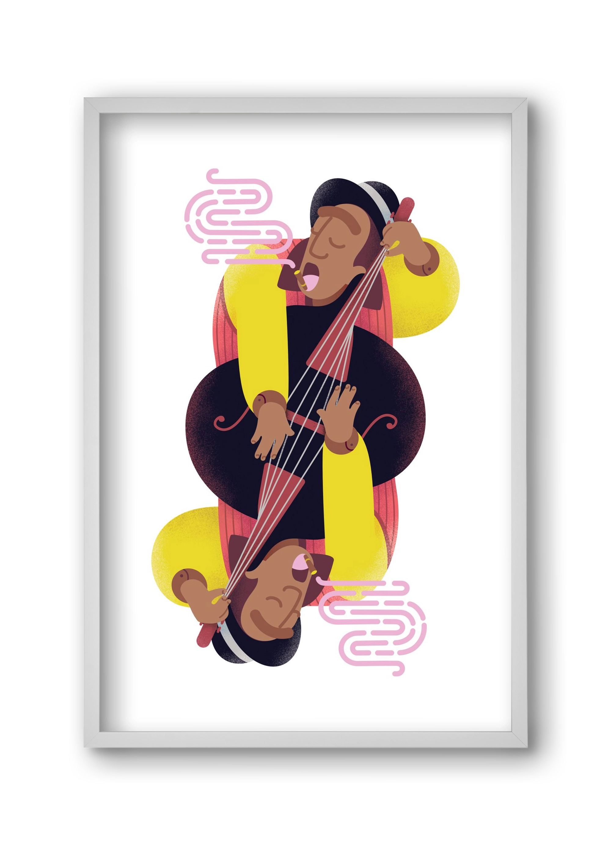 Jazz musician series - Ray, 30x45 cm (30x45 cm), Fehér keret