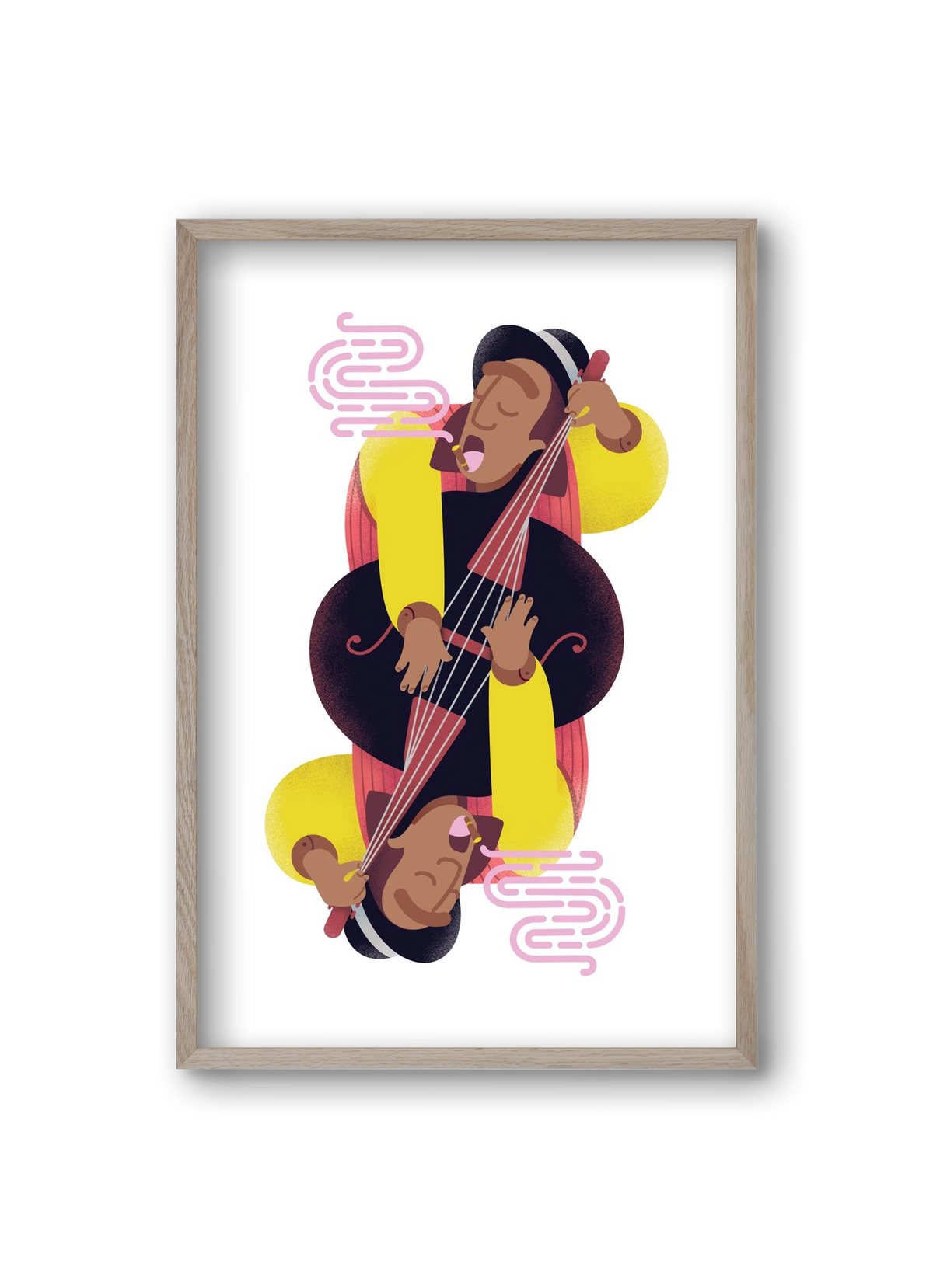 Jazz musician series - Ray, 20x30 cm (20x30 cm), Tölgy keret