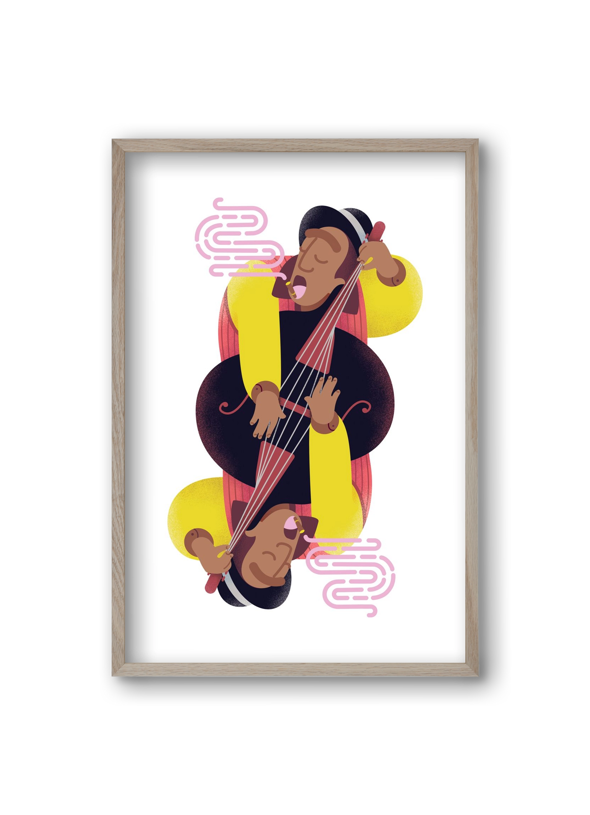 Jazz musician series - Ray, 20x30 cm (20x30 cm), Tölgy keret