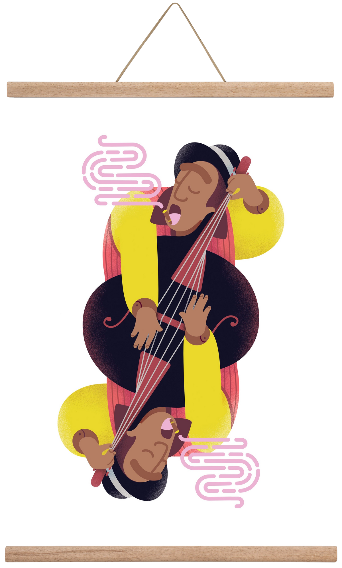 Jazz musician series - Ray, 40x60 cm (40x60 cm), Tölgy akasztó