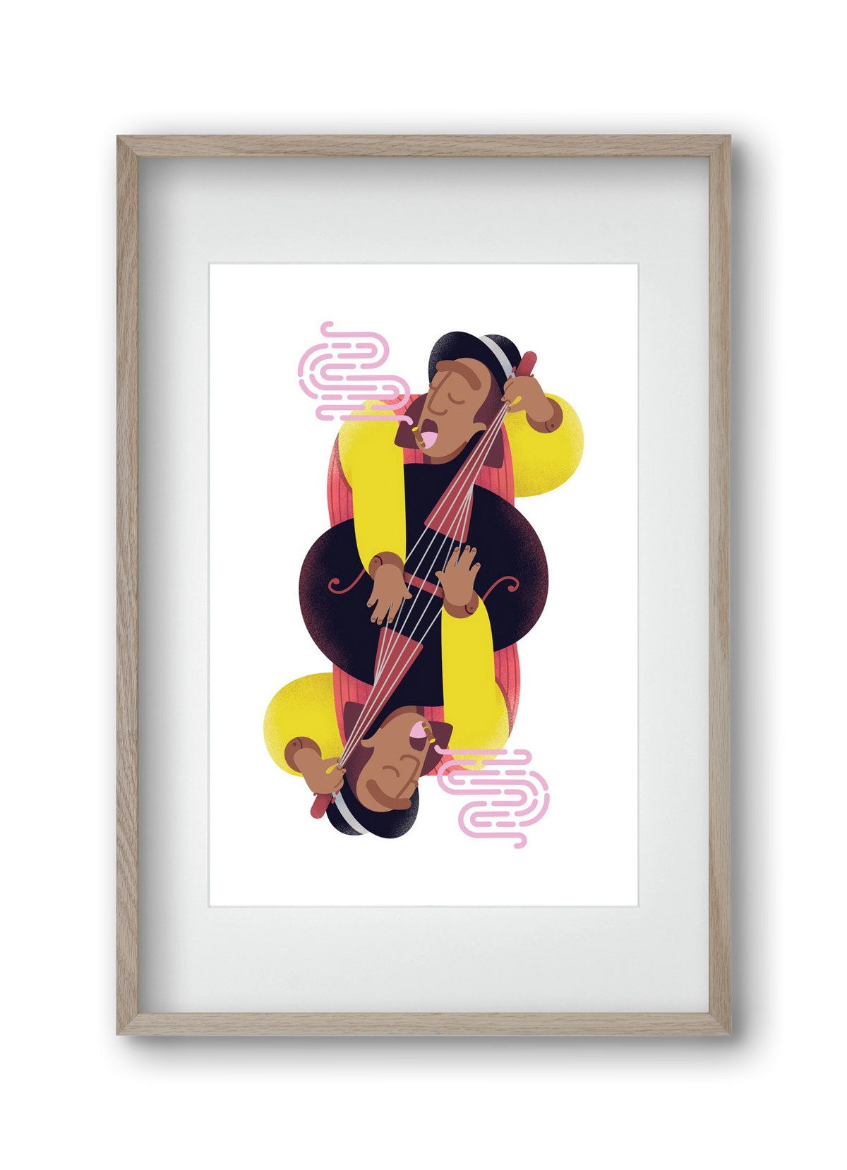 Jazz musician series - Ray, 30x45 cm (20x30 cm), Tölgy keret, paszpartuval