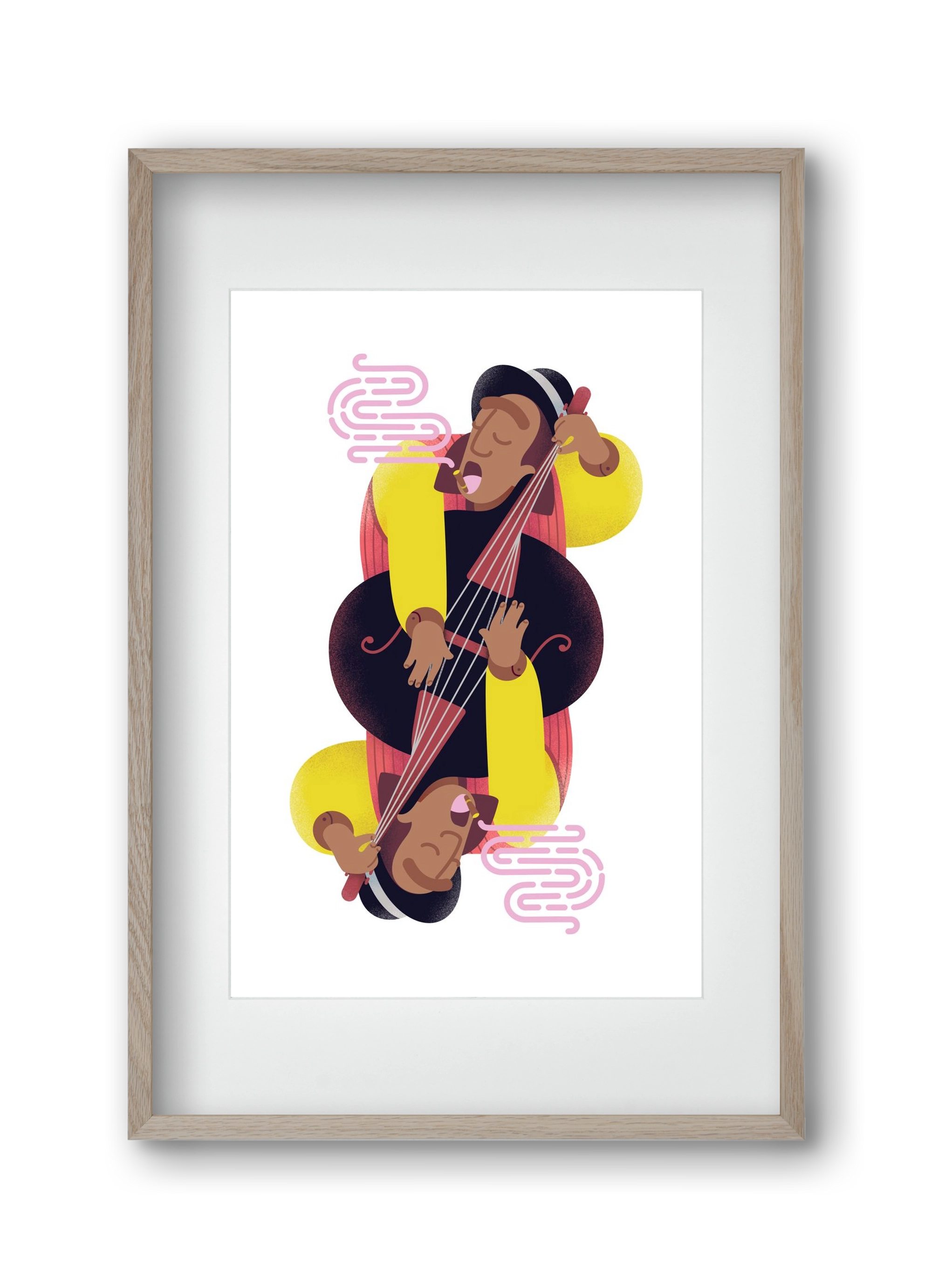 Jazz musician series - Ray, 30x45 cm (20x30 cm), Tölgy keret, paszpartuval