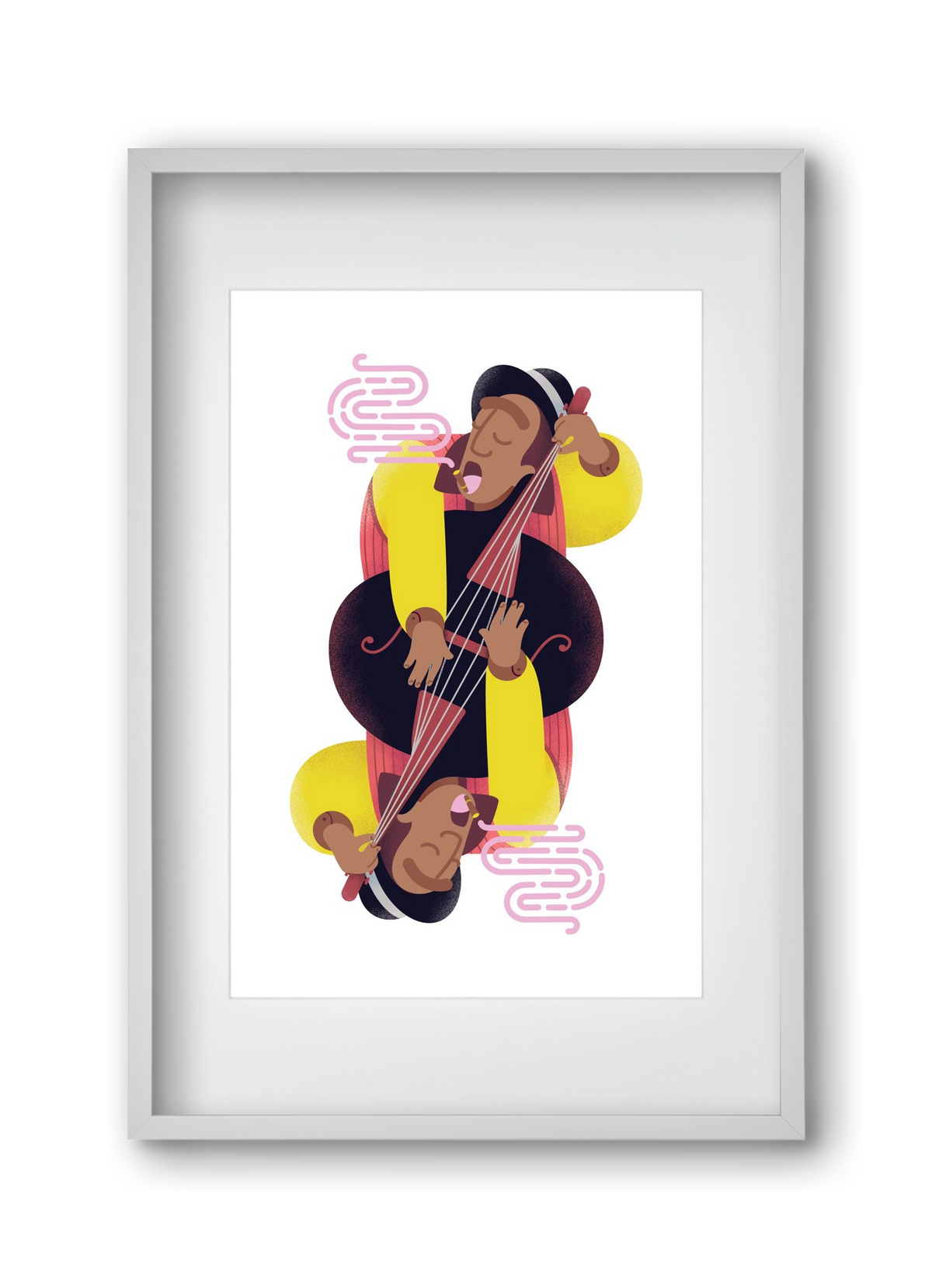 Jazz musician series - Ray, 30x45 cm (20x30 cm), Fehér keret, paszpartuval