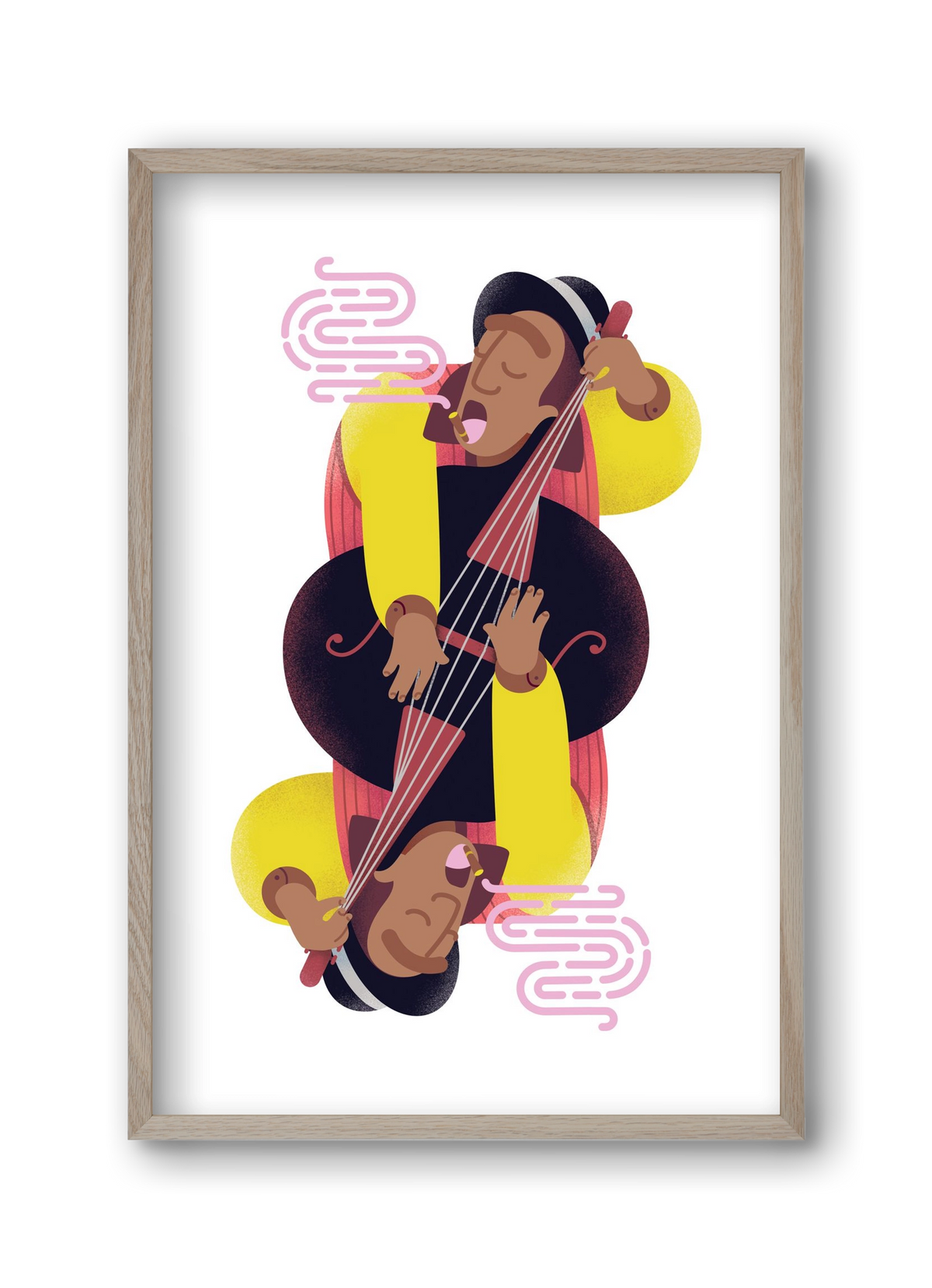 Jazz musician series - Ray, 30x45 cm (30x45 cm), Tölgy keret