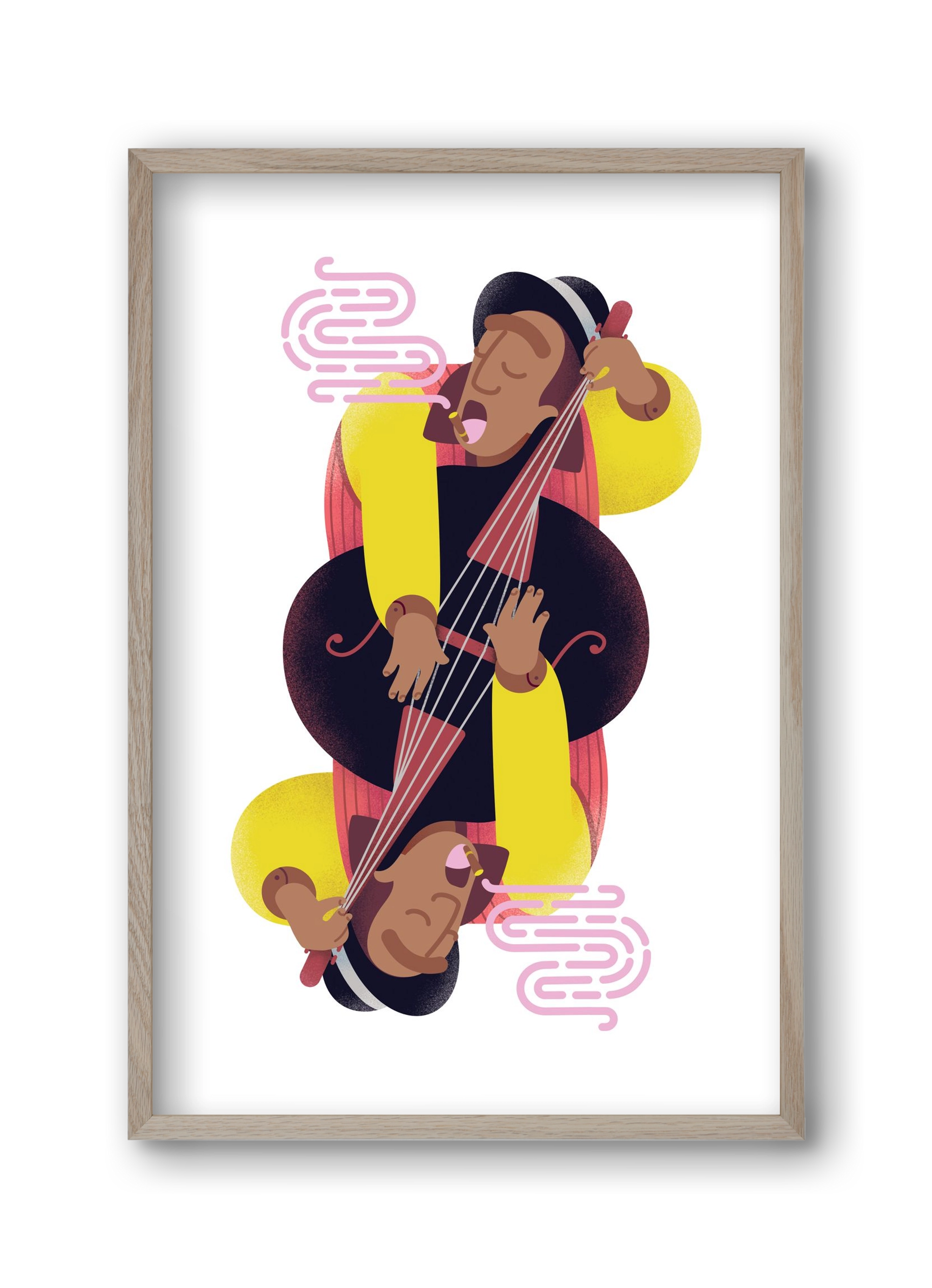 Jazz musician series - Ray, 30x45 cm (30x45 cm), Tölgy keret