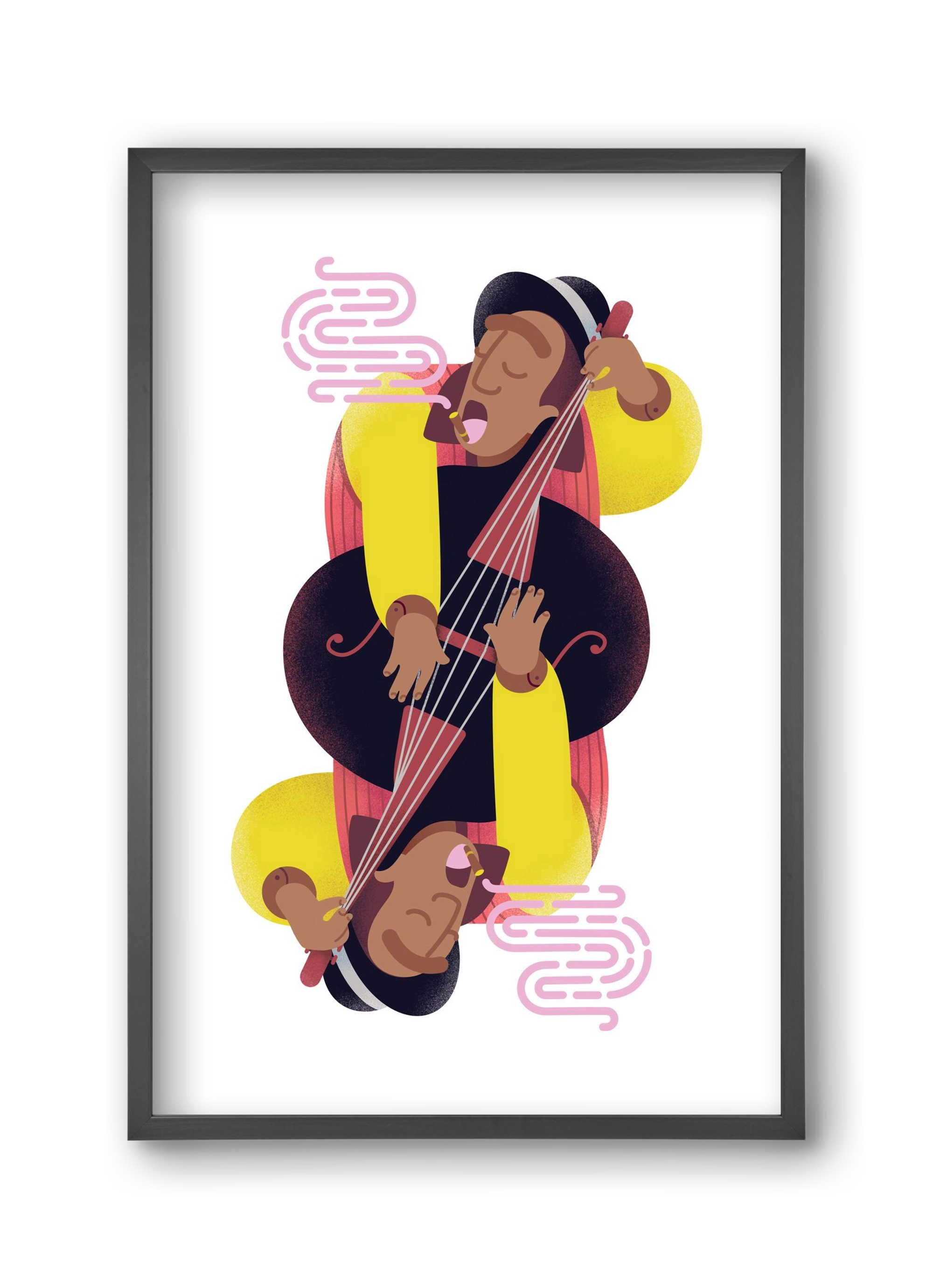 Jazz musician series - Ray, 30x45 cm (30x45 cm), Fekete keret