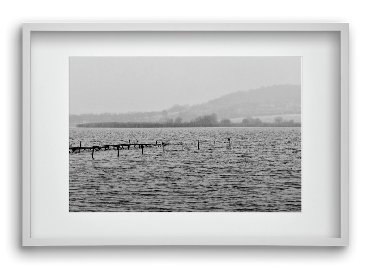 tihanyi Belső-tó, 60x40 cm (45x30 cm), Fehér keret, paszpartuval