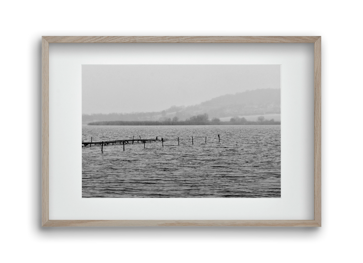 tihanyi Belső-tó, 45x30 cm (30x20 cm), Tölgy keret, paszpartuval