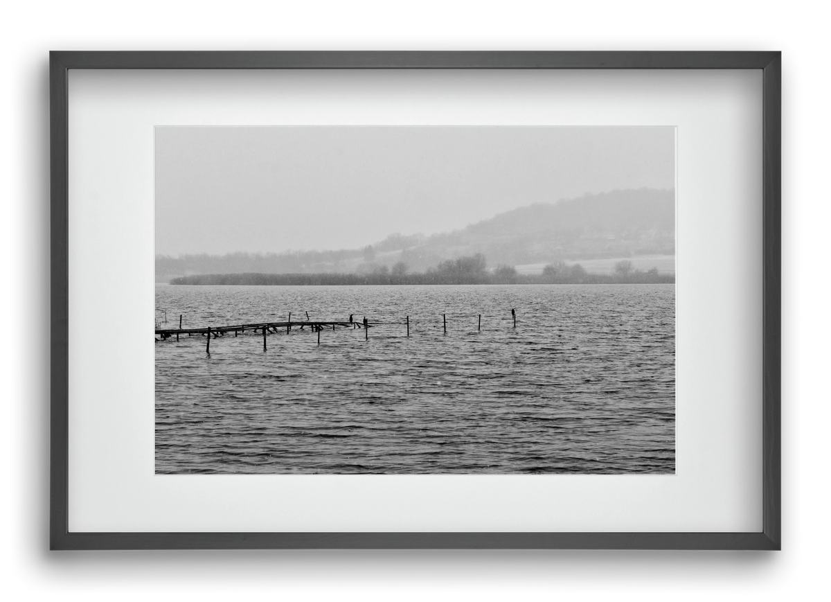 tihanyi Belső-tó, 60x40 cm (45x30 cm), Fekete keret, paszpartuval