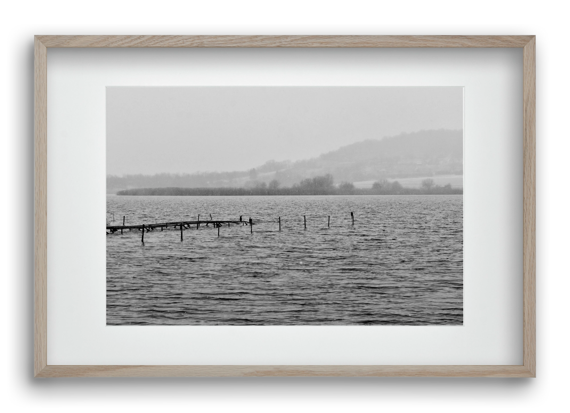 tihanyi Belső-tó, 60x40 cm (45x30 cm), Tölgy keret, paszpartuval