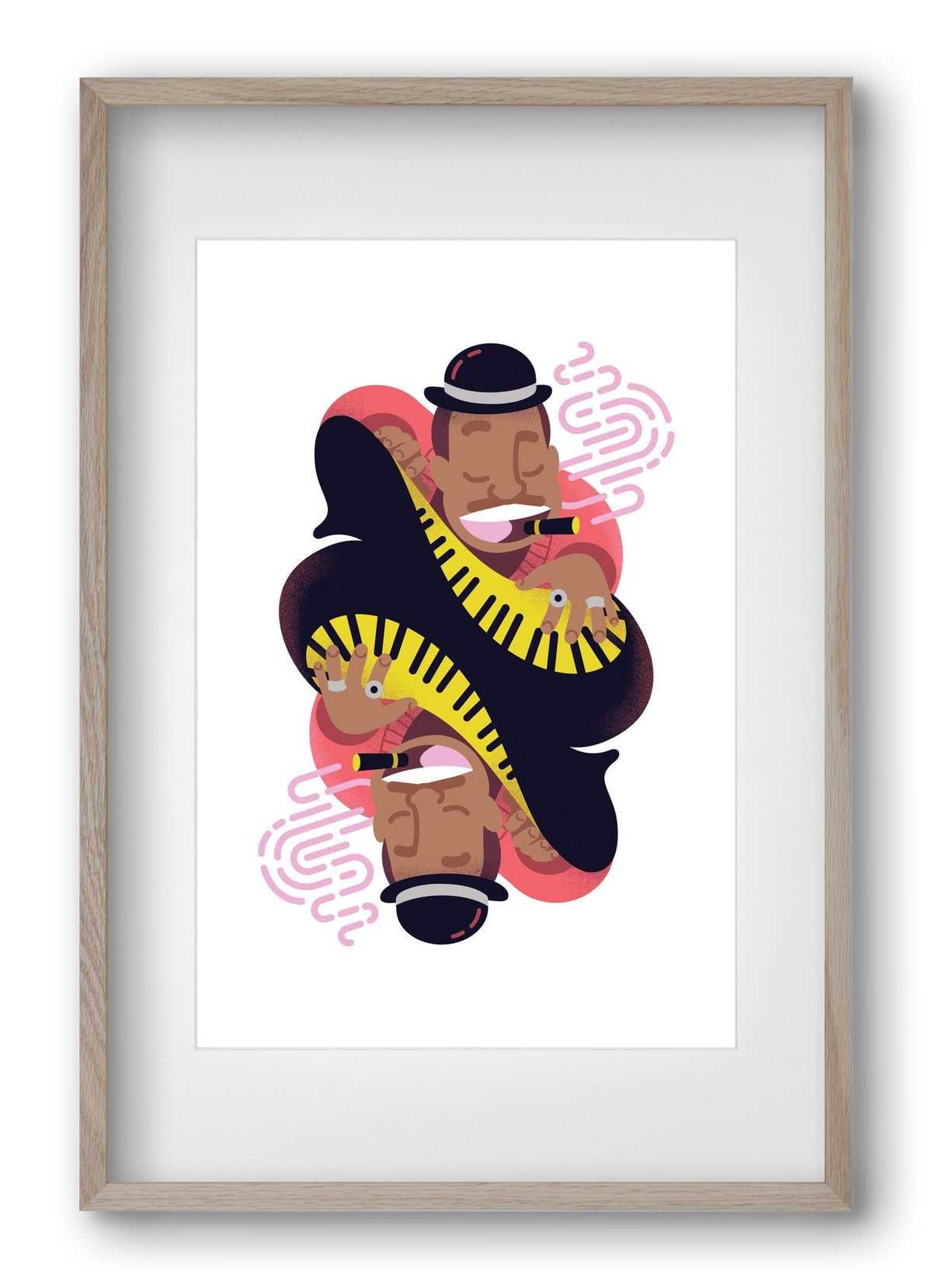 Jazz music series - Duke, 40x60 cm (30x45 cm), Tölgy keret, paszpartuval