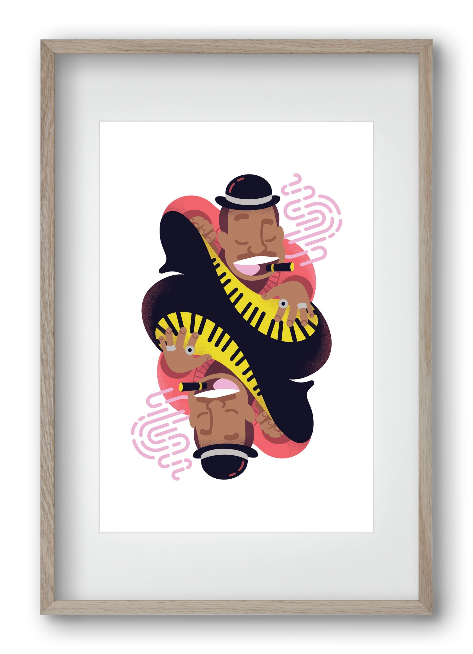 Jazz music series - Duke, 40x60 cm (30x45 cm), Tölgy keret, paszpartuval