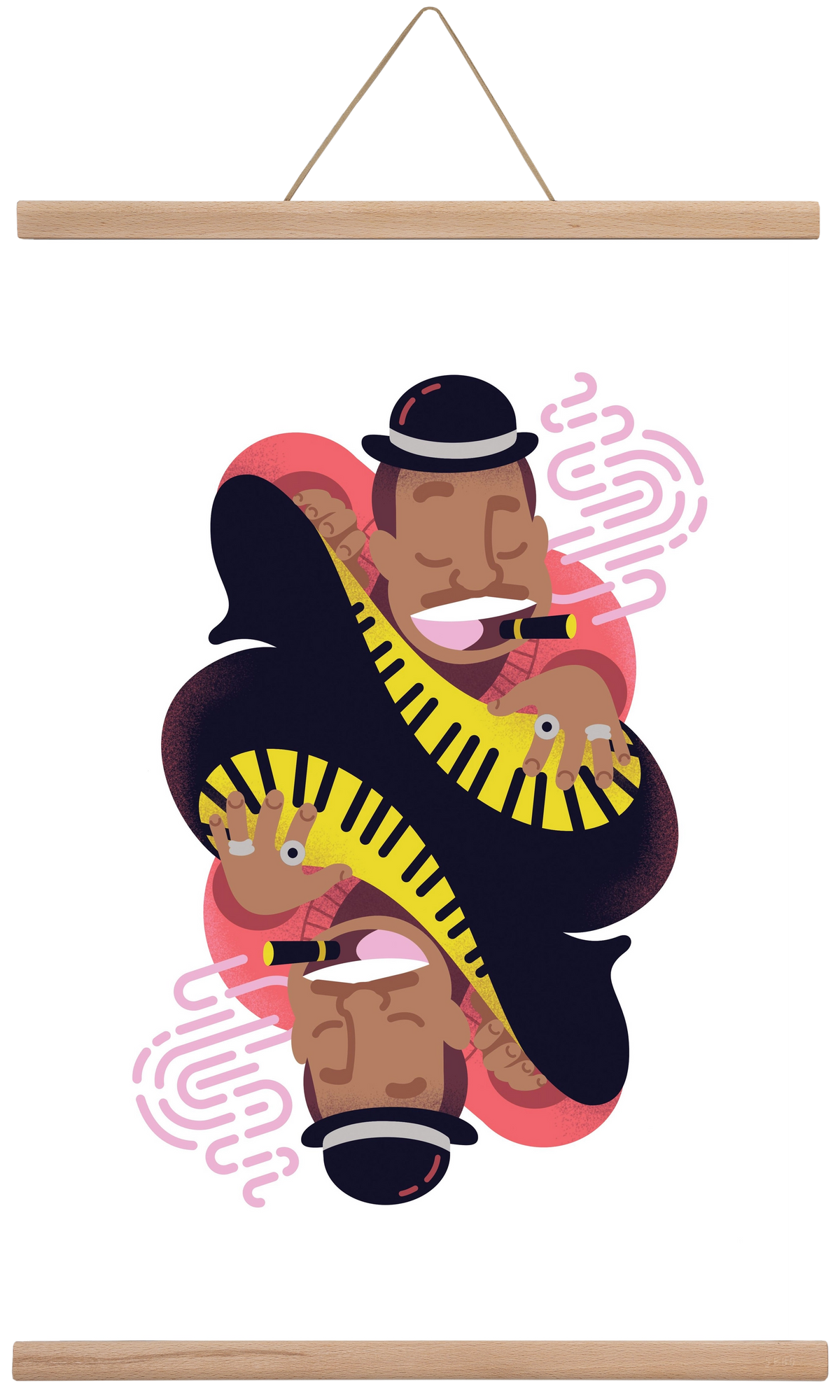 Jazz music series - Duke, 40x60 cm (40x60 cm), Tölgy akasztó