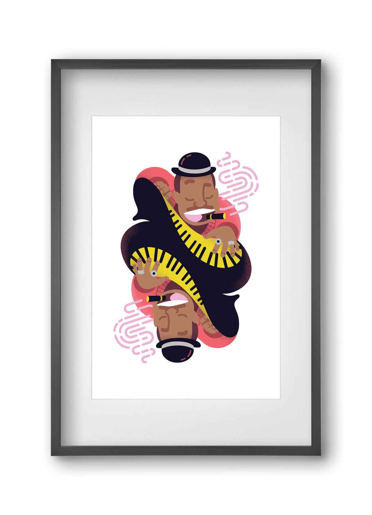 Jazz music series - Duke, 30x45 cm (20x30 cm), Fekete keret, paszpartuval