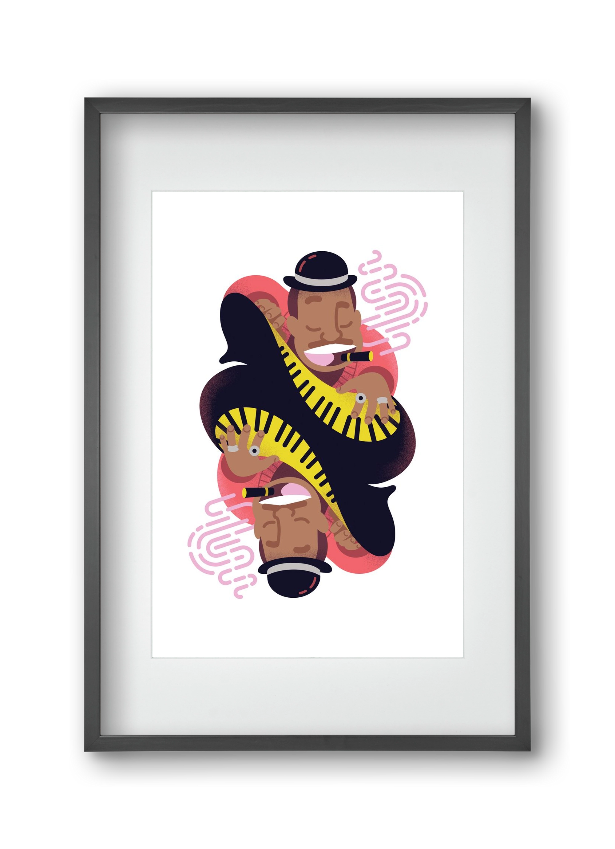 Jazz music series - Duke, 30x45 cm (20x30 cm), Fekete keret, paszpartuval