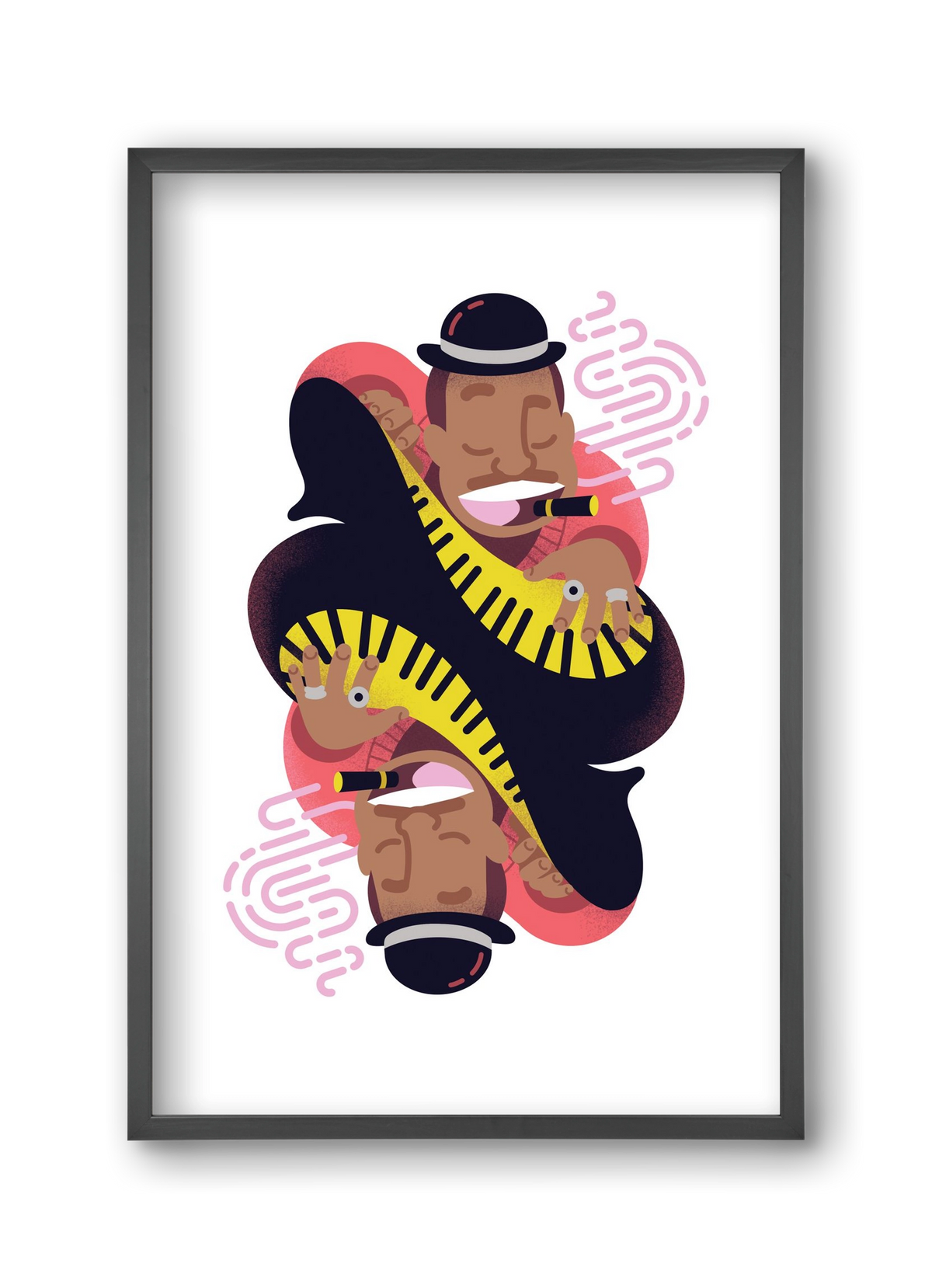 Jazz music series - Duke, 30x45 cm (30x45 cm), Fekete keret