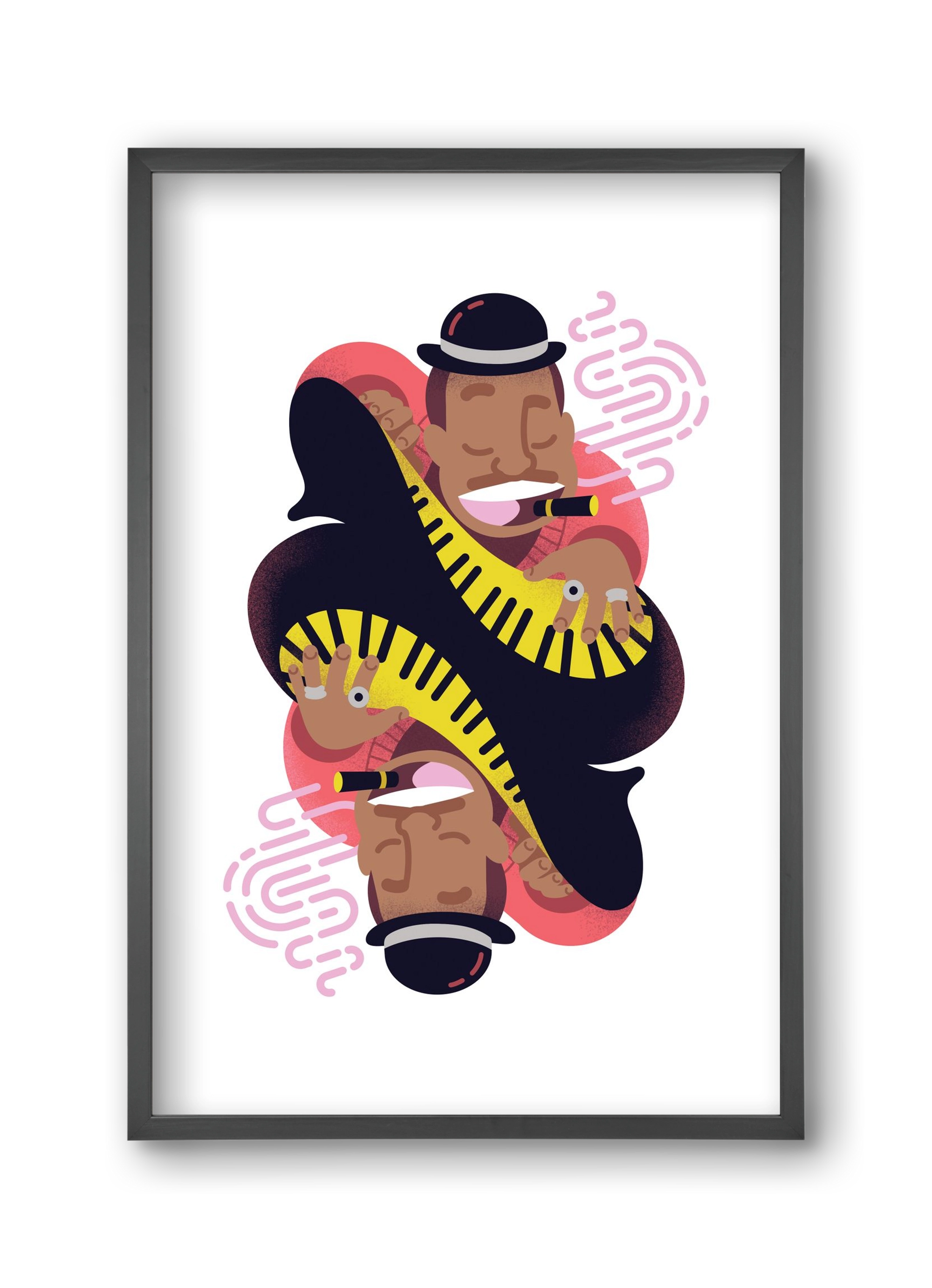 Jazz music series - Duke, 30x45 cm (30x45 cm), Fekete keret