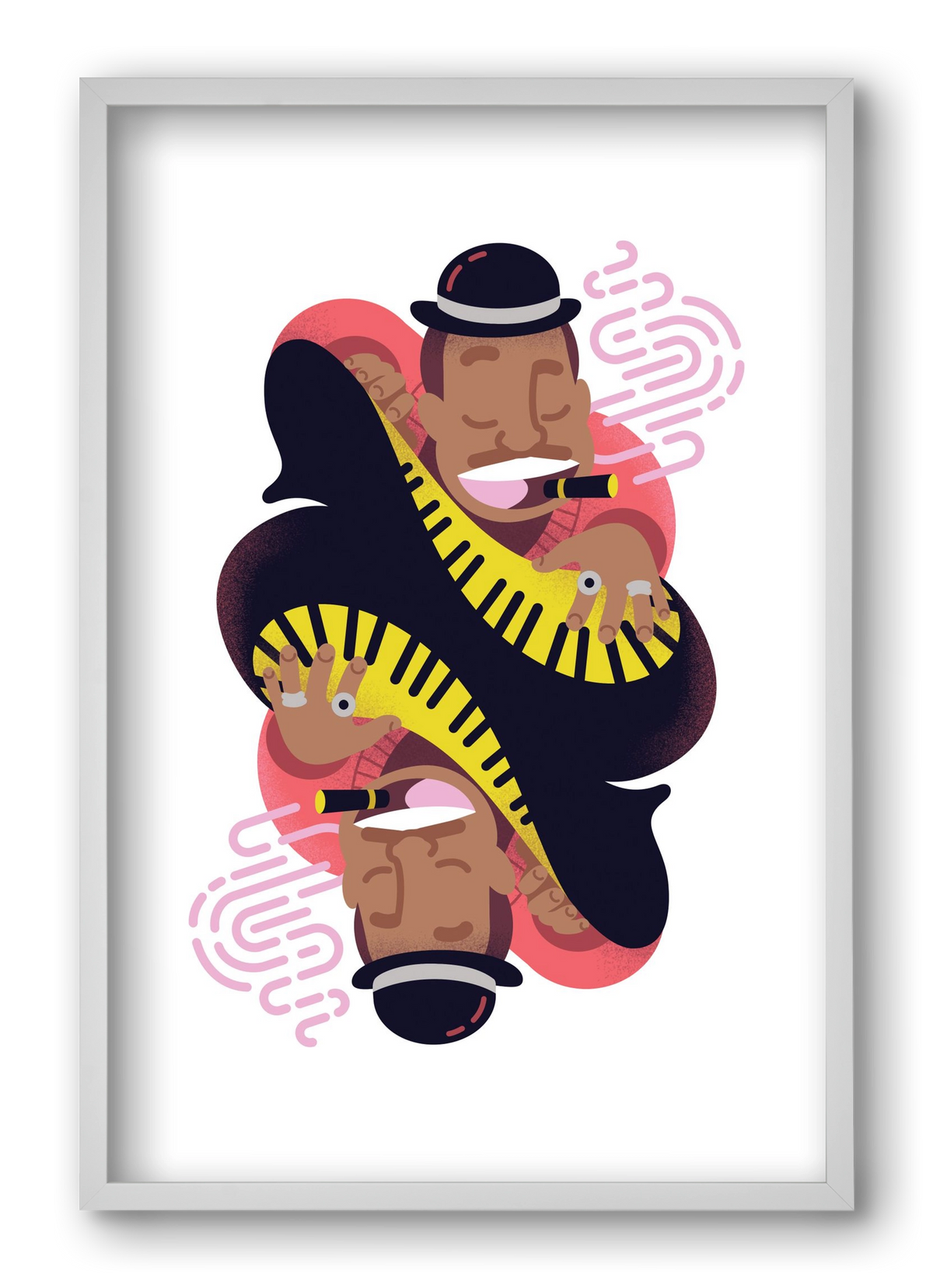 Jazz music series - Duke, 40x60 cm (40x60 cm), Fehér keret