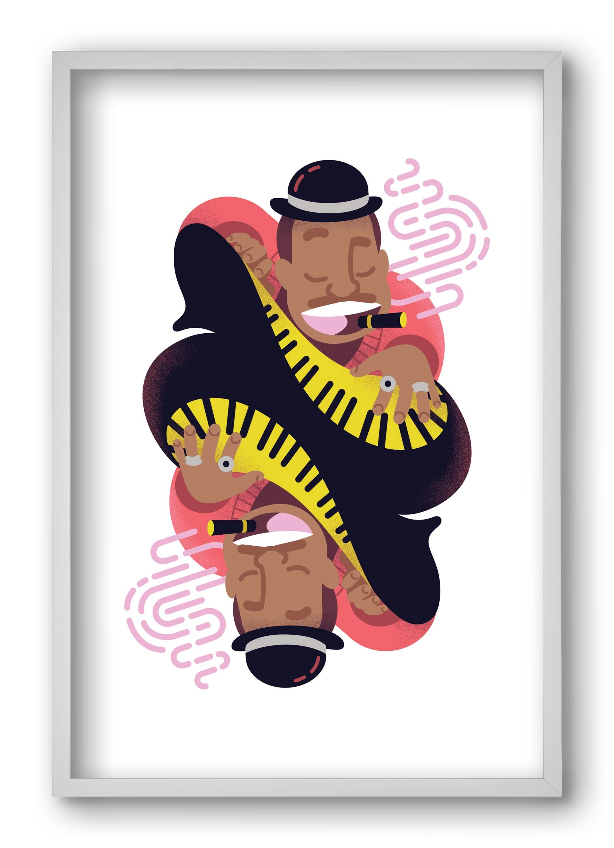 Jazz music series - Duke, 40x60 cm (40x60 cm), Fehér keret